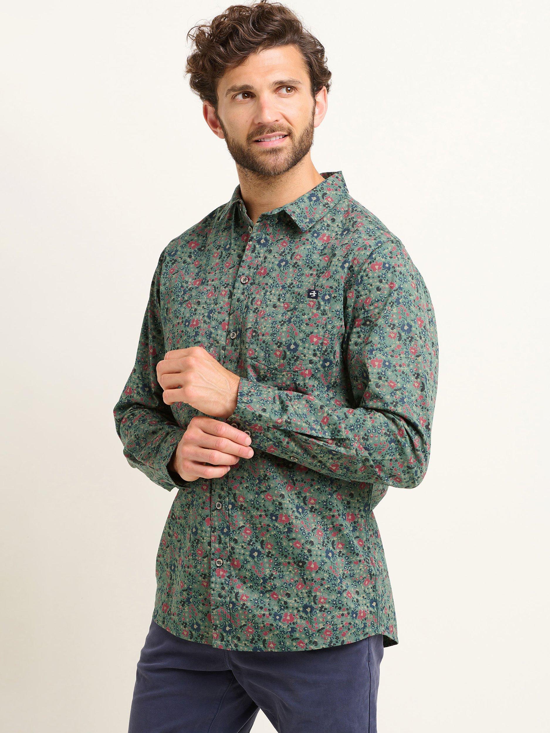 Brakeburn Long Sleeve Ditsy Shirt, Multi