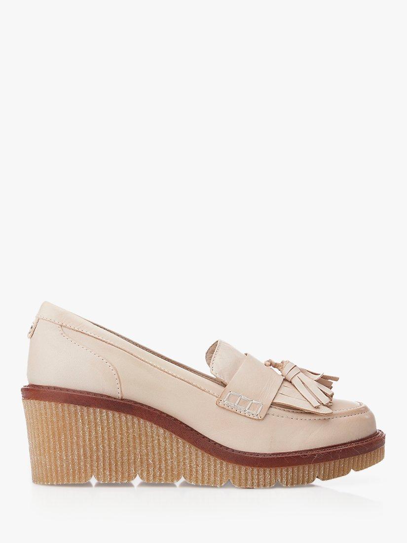 Moda in Pelle Gisela Leather Wedge Heel Loafers