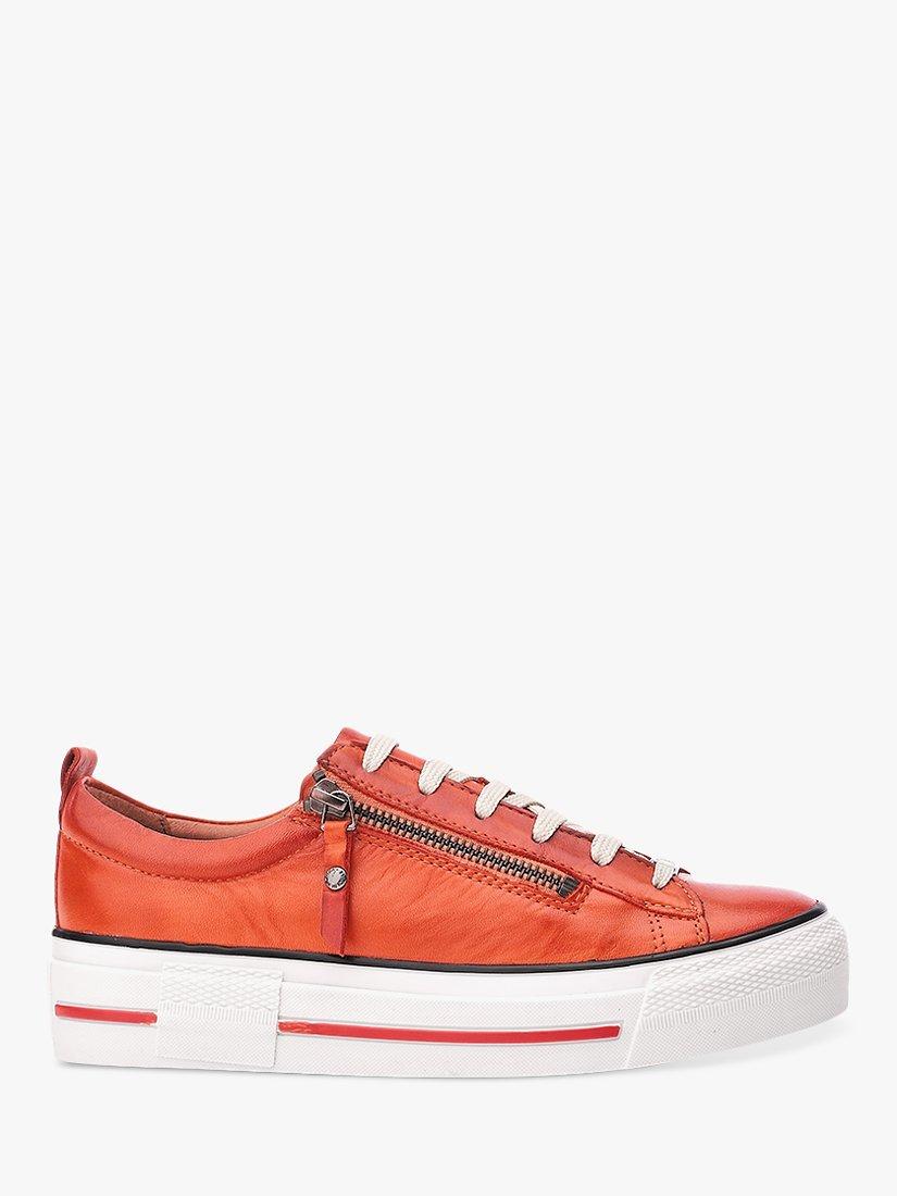 Moda in Pelle Filicia Leather Zip Up Trainers