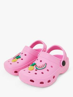 Accessorize Kids' Fruit Charm Clogs, Pink - view 2, 