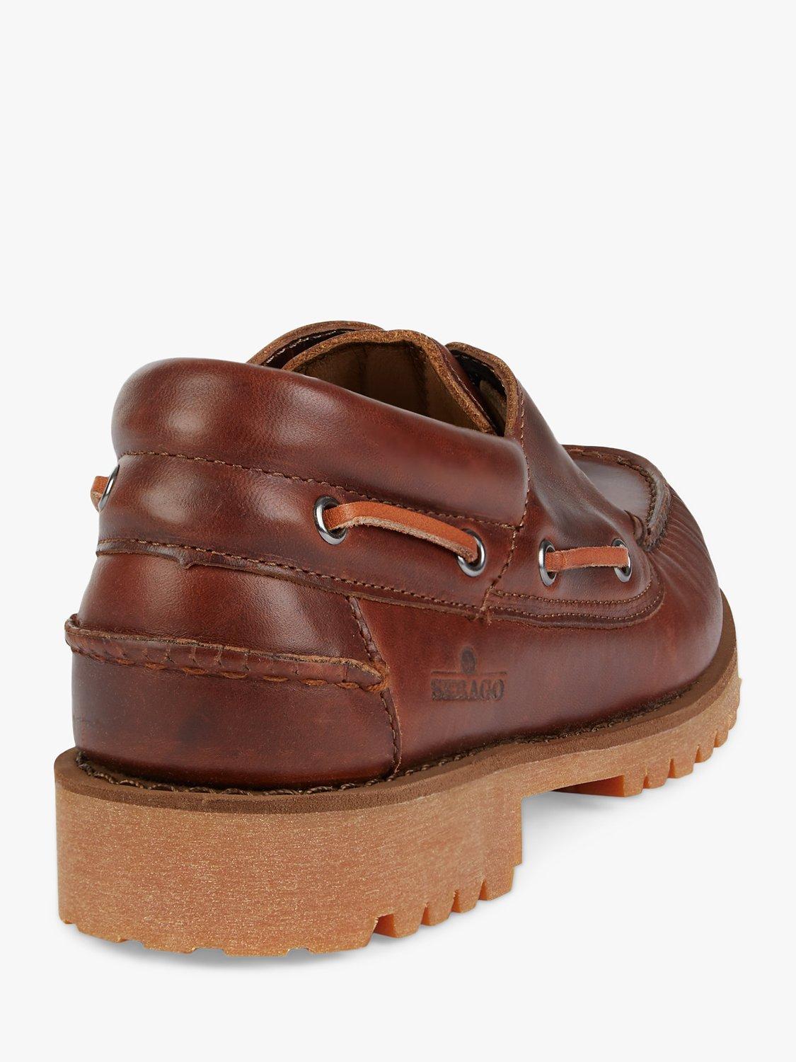 Product image 2 of 3, which shows Sebago Acadia Leather Boat Shoes, Brown, 10