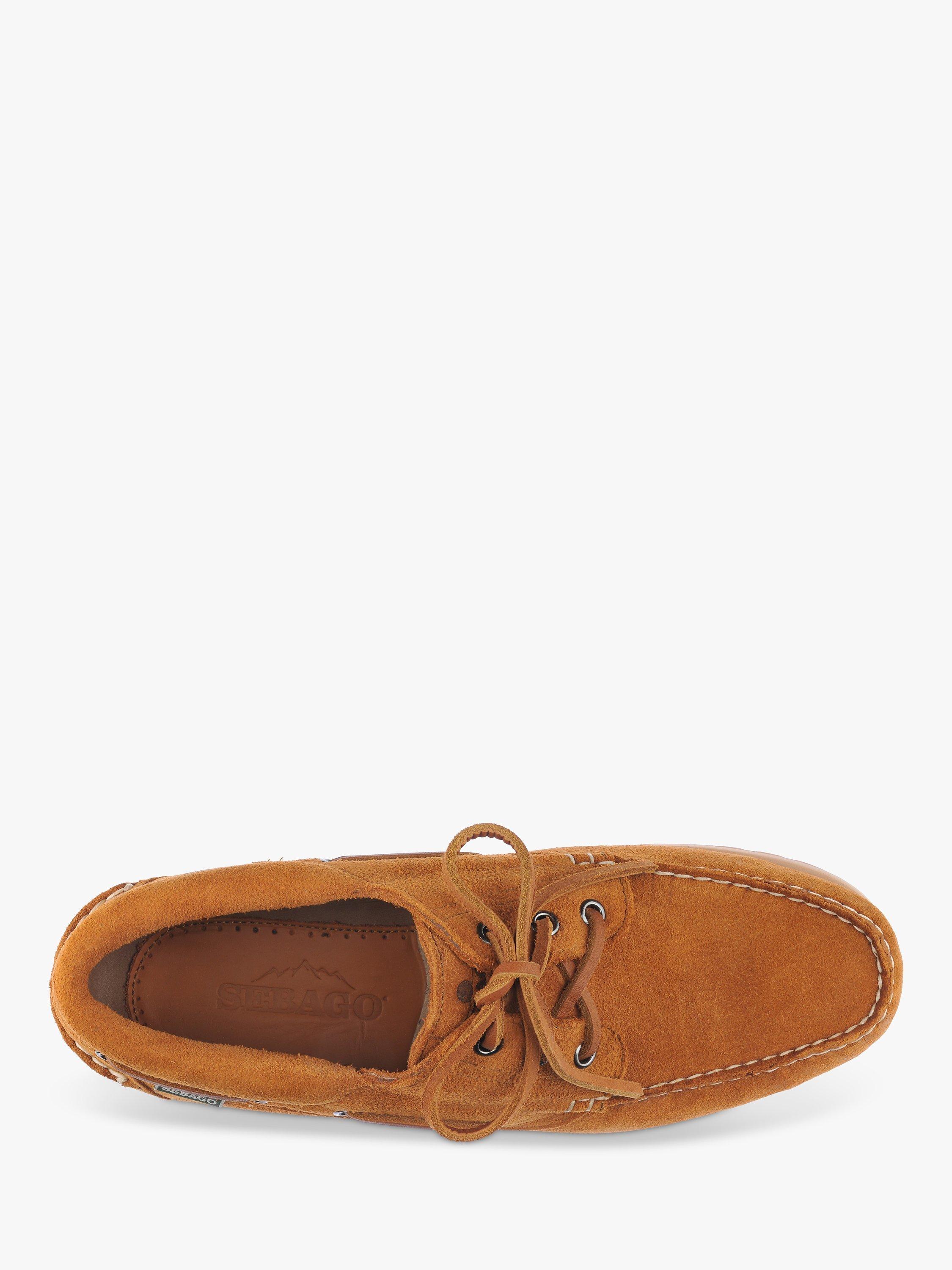 Sebago Acadia Suede Boat Shoes Brown Tan