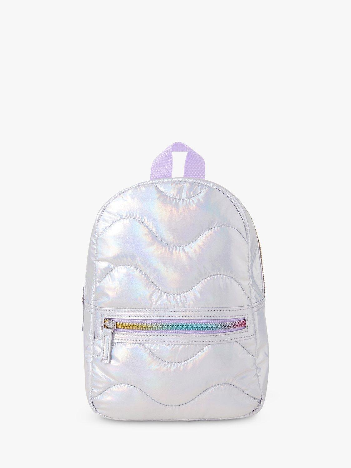 Angels by Accessorize Kids Iridescent Padded Backpack Silver