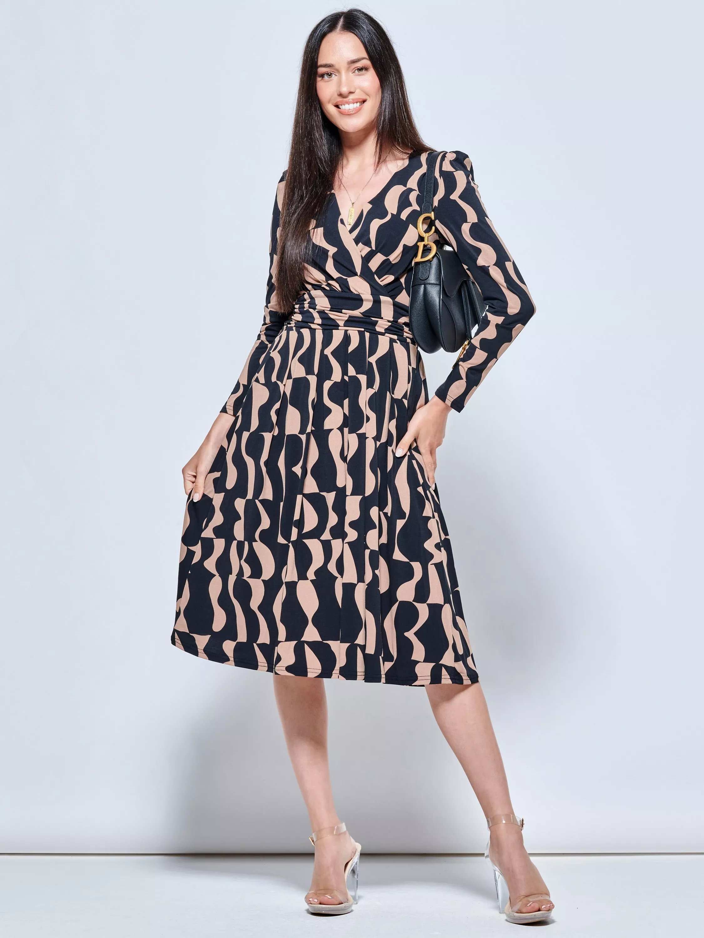 Calla silk wrap dress sale
