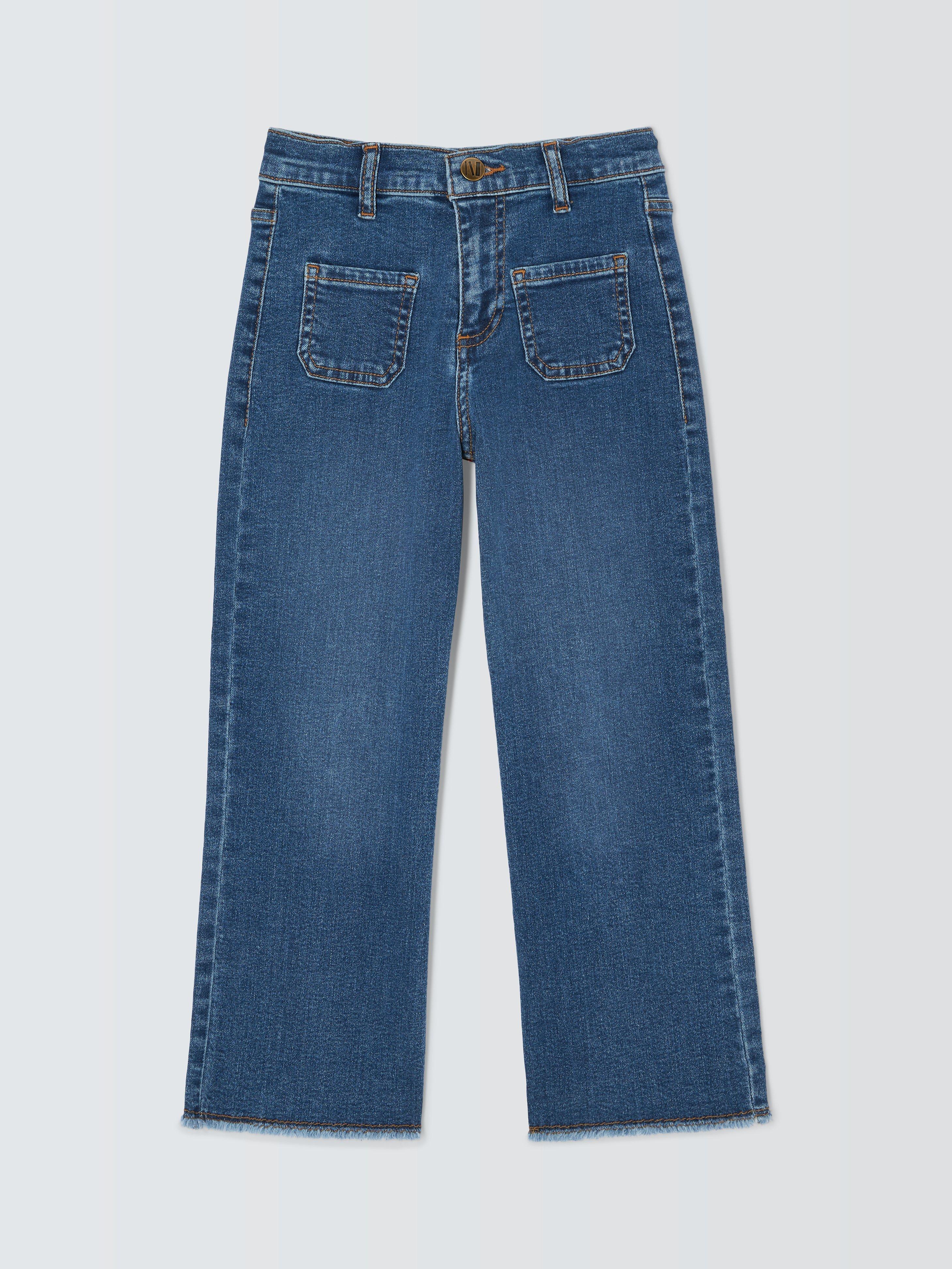 John Lewis Girl s Wide Leg Jeans Blue