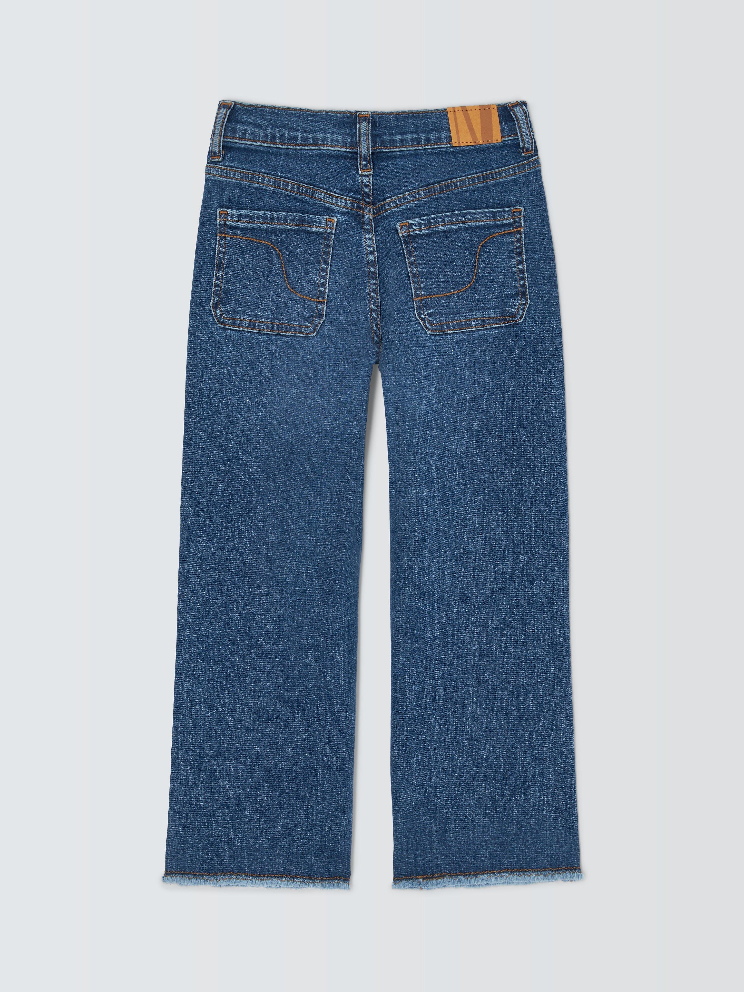 Product image 6 of 7, which shows John Lewis Girl's Wide Leg Jeans, Blue, 11 years