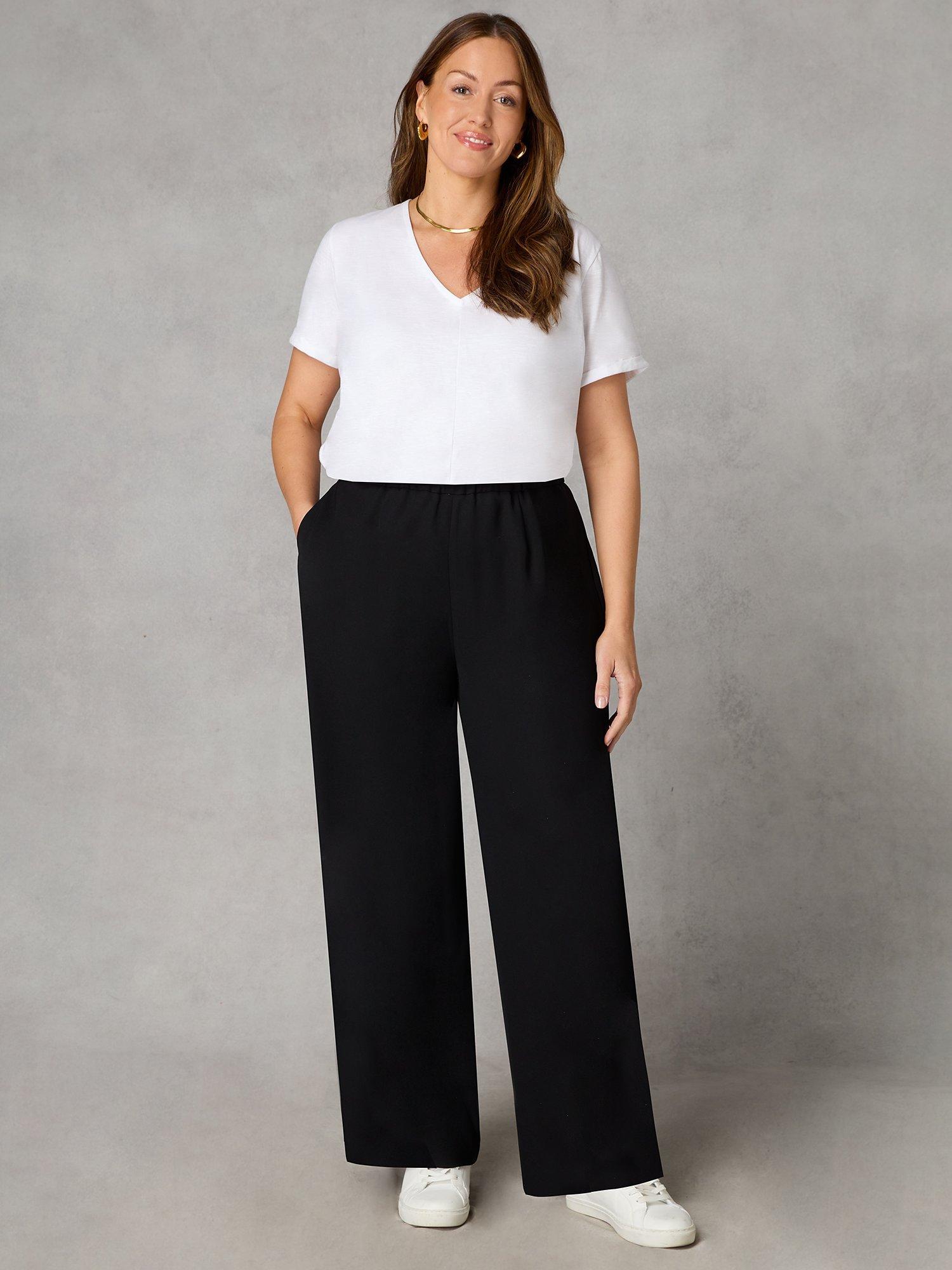 Live Unlimited Curve Petite Side Stripe Trousers, Black
