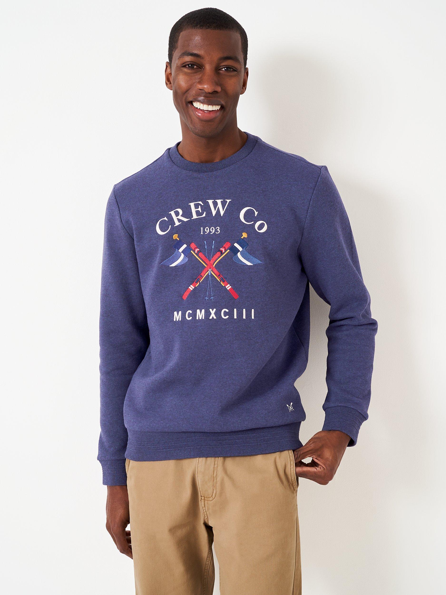 Crew Clothing Graphic Crew Jumper, Blue/Multi