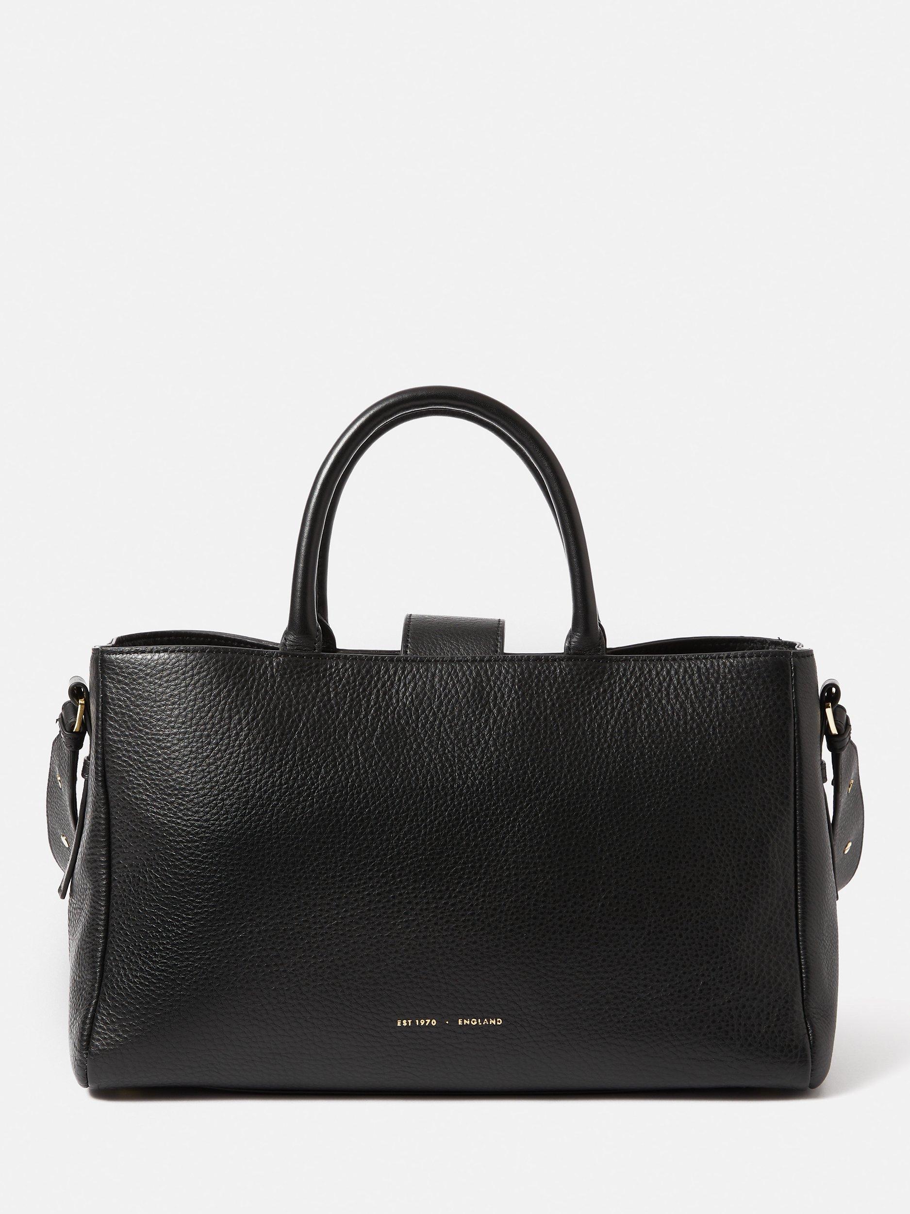 Jigsaw Adela Pebble Leather Tote, Black