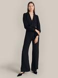 Ghost Olivia Wide Leg Jumpsuit, Black