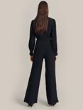 Ghost Olivia Wide Leg Jumpsuit, Black