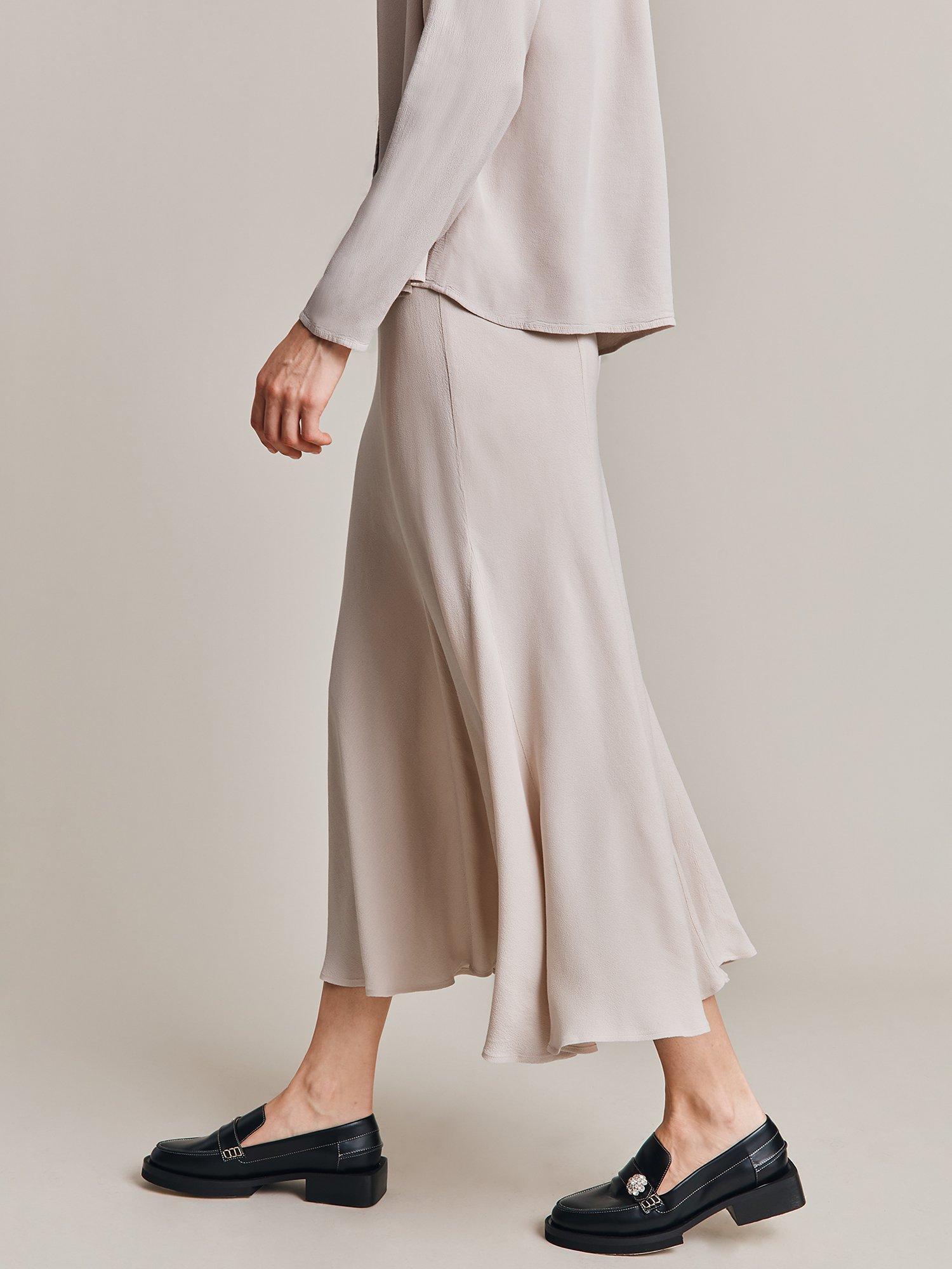 Ghost Phoebe A-Line Skirt, Beige