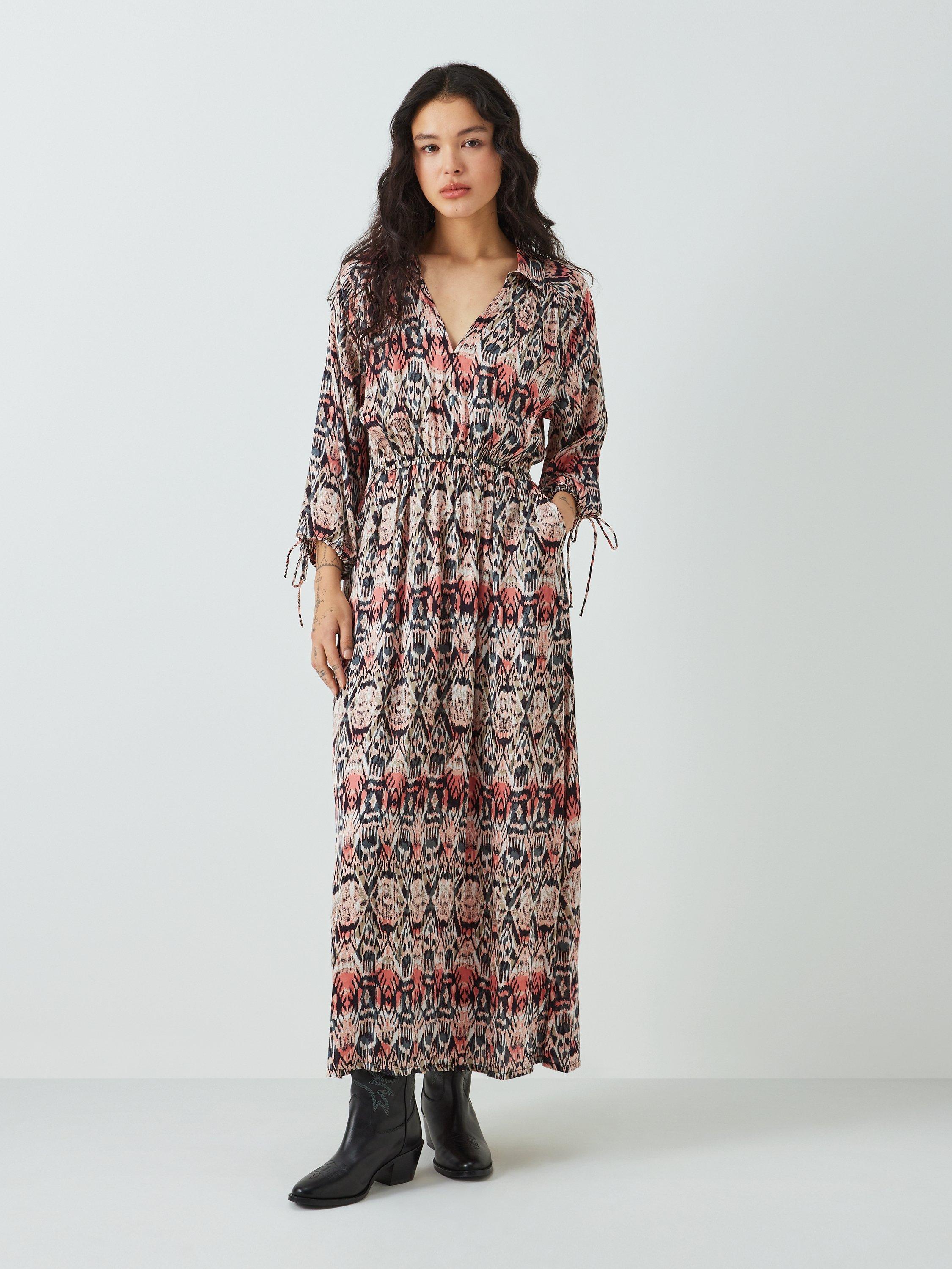 AND/OR Milla Ikat Midi Dress, Coral