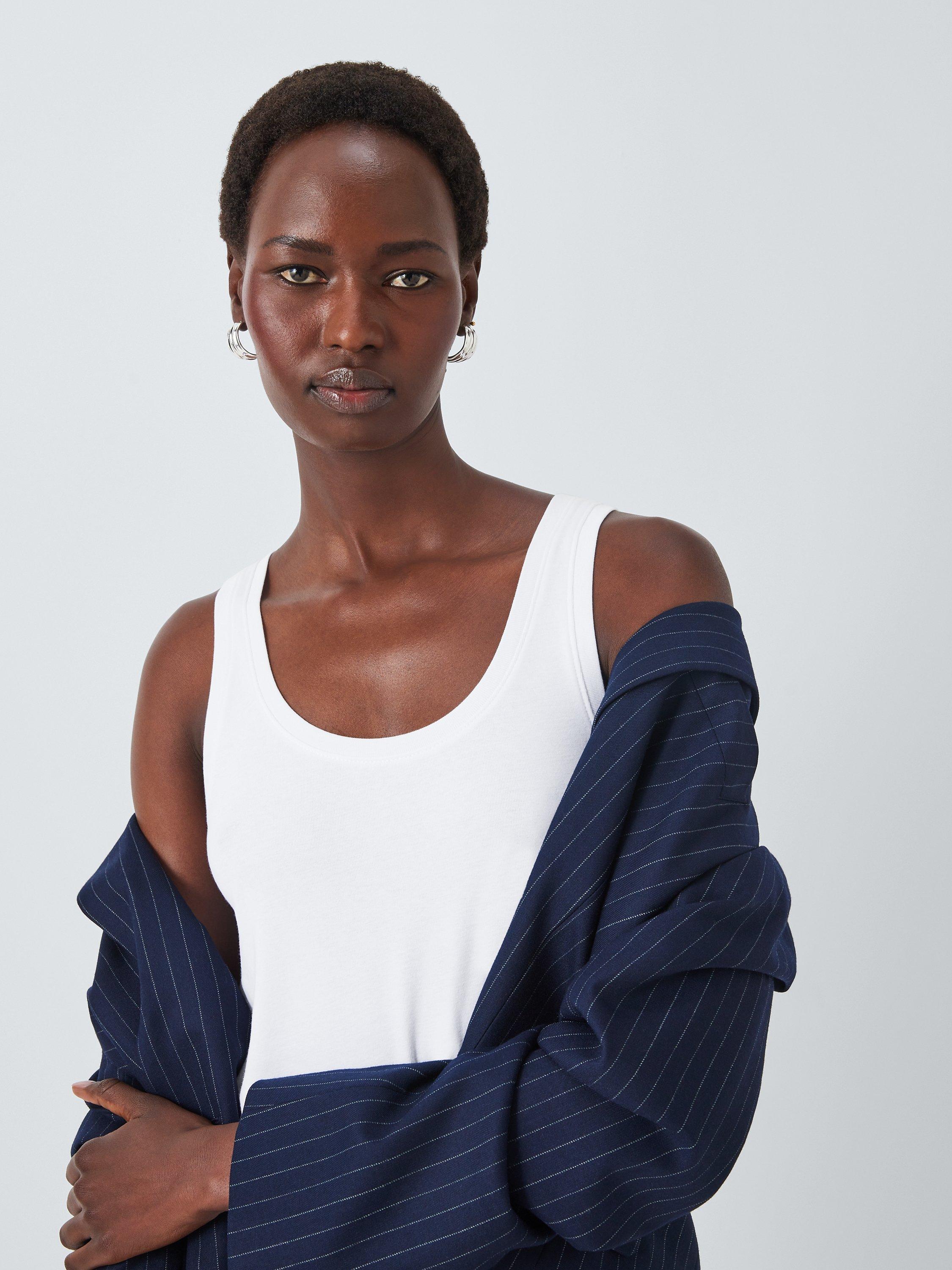 Product image 5 of 6, which shows John Lewis Organic Cotton Jersey Tank Top, White, 18