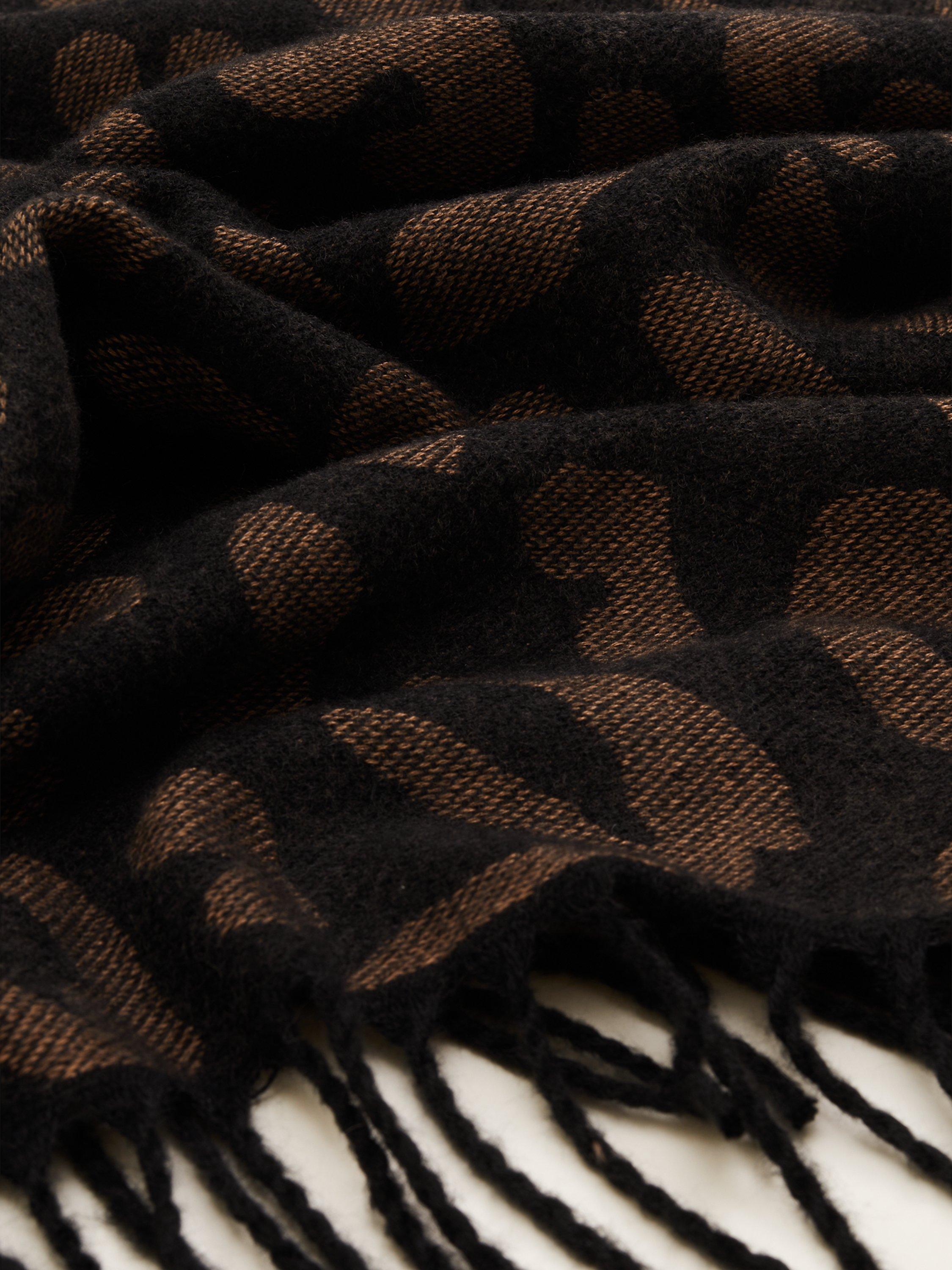 Product image 5 of 5, which shows Phase Eight Leopard Print Scarf, Black/Brown, One Size