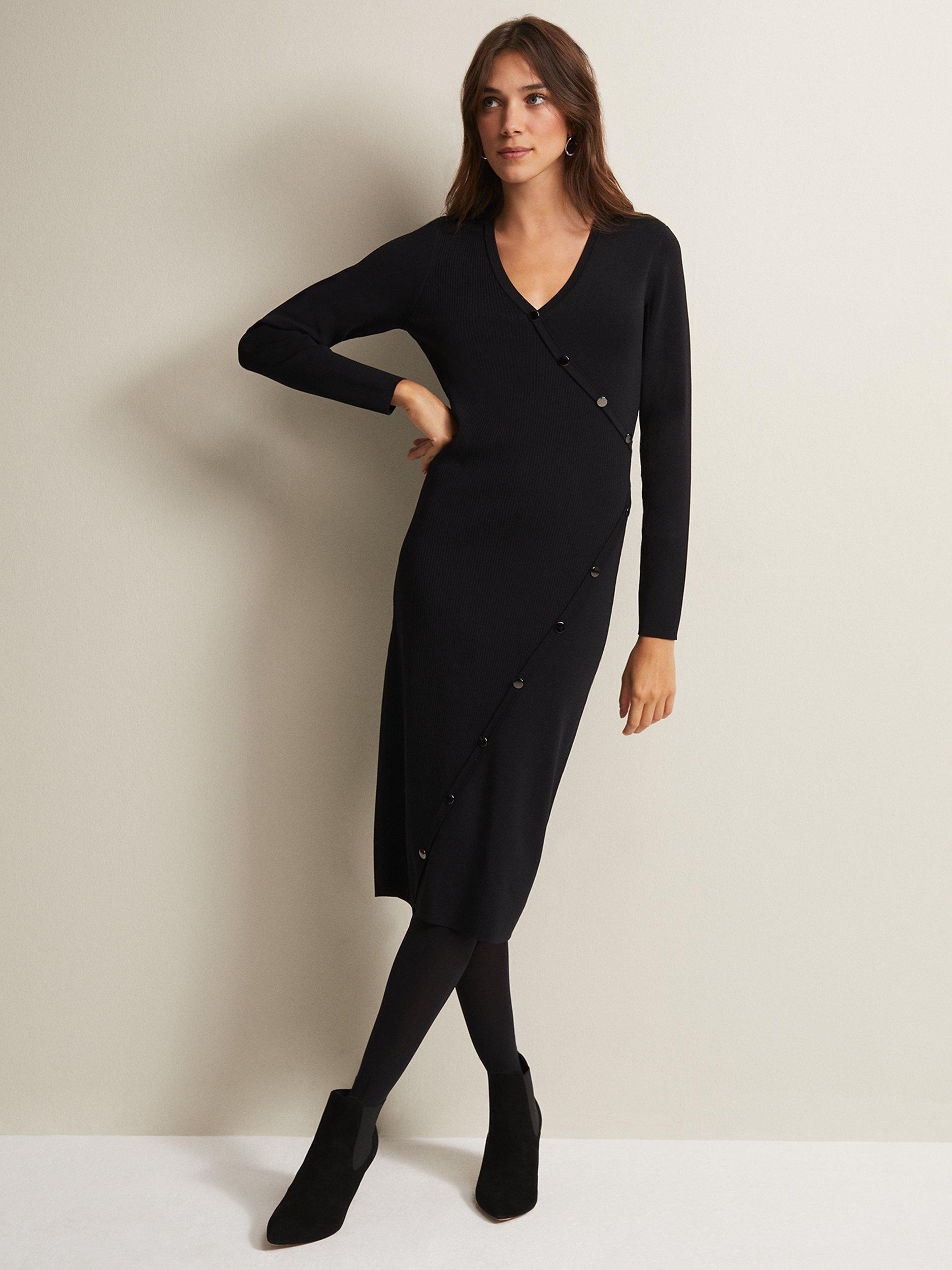 Phase Eight Kellia Knitted Dress Black