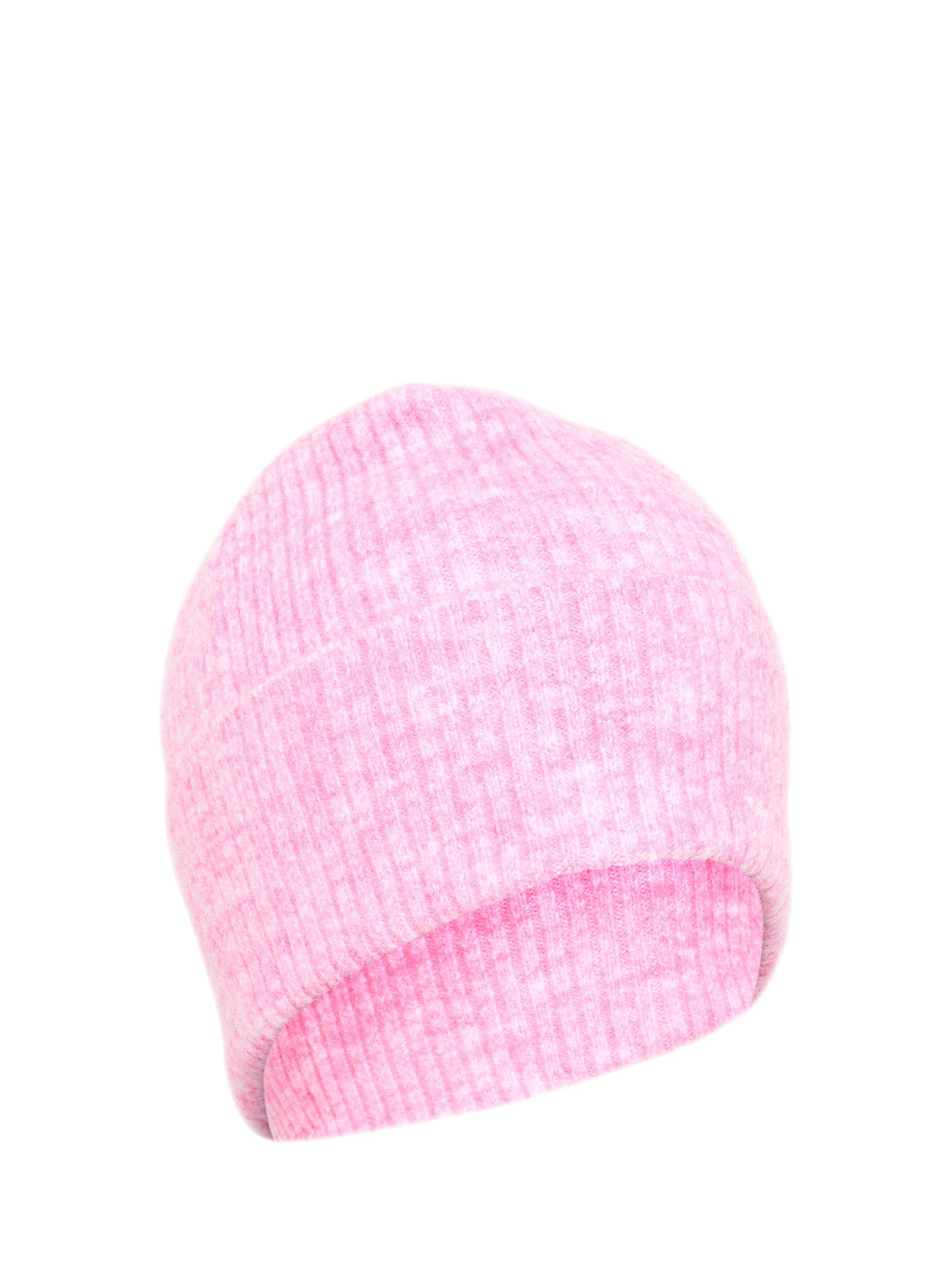 Saint Tropez Trixie Rib Knitted Folded Edge Beanie, Orchid Smoke
