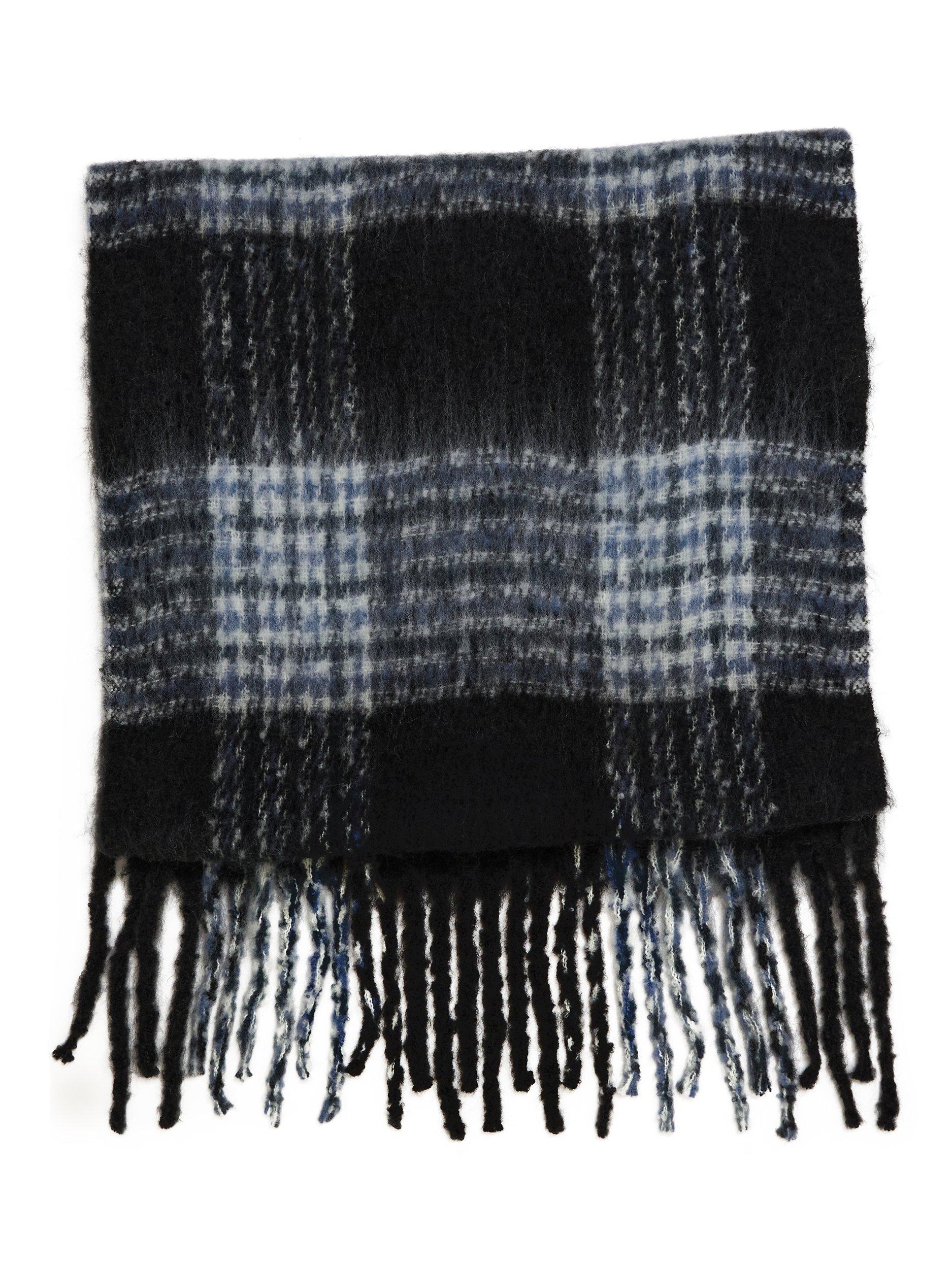 Saint Tropez Aberte Long Fringe Knit Scarf, Reflecting Pond, One Size