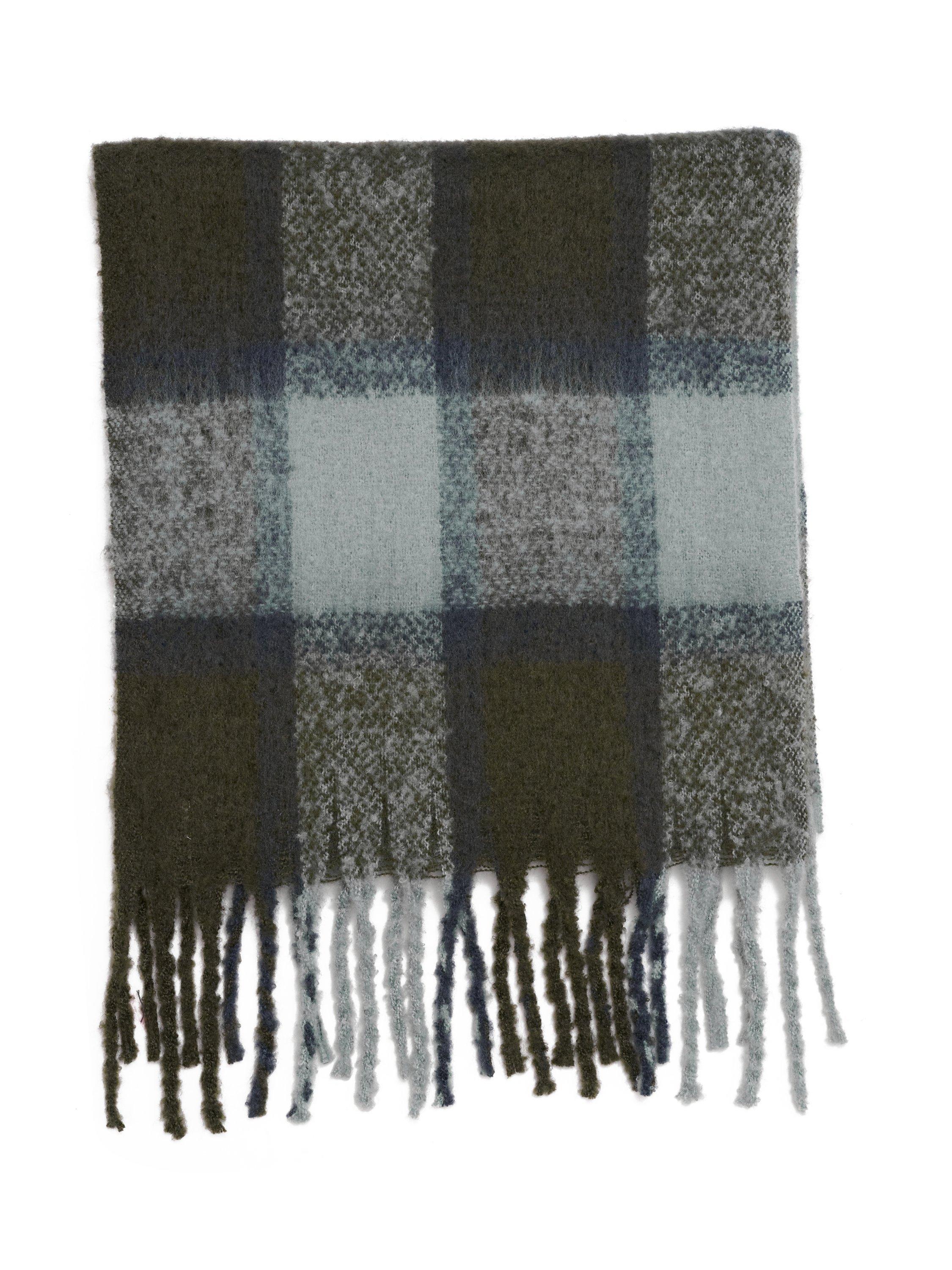 Saint Tropez Aberte Long Fringe Knit Scarf, Iceberg Green