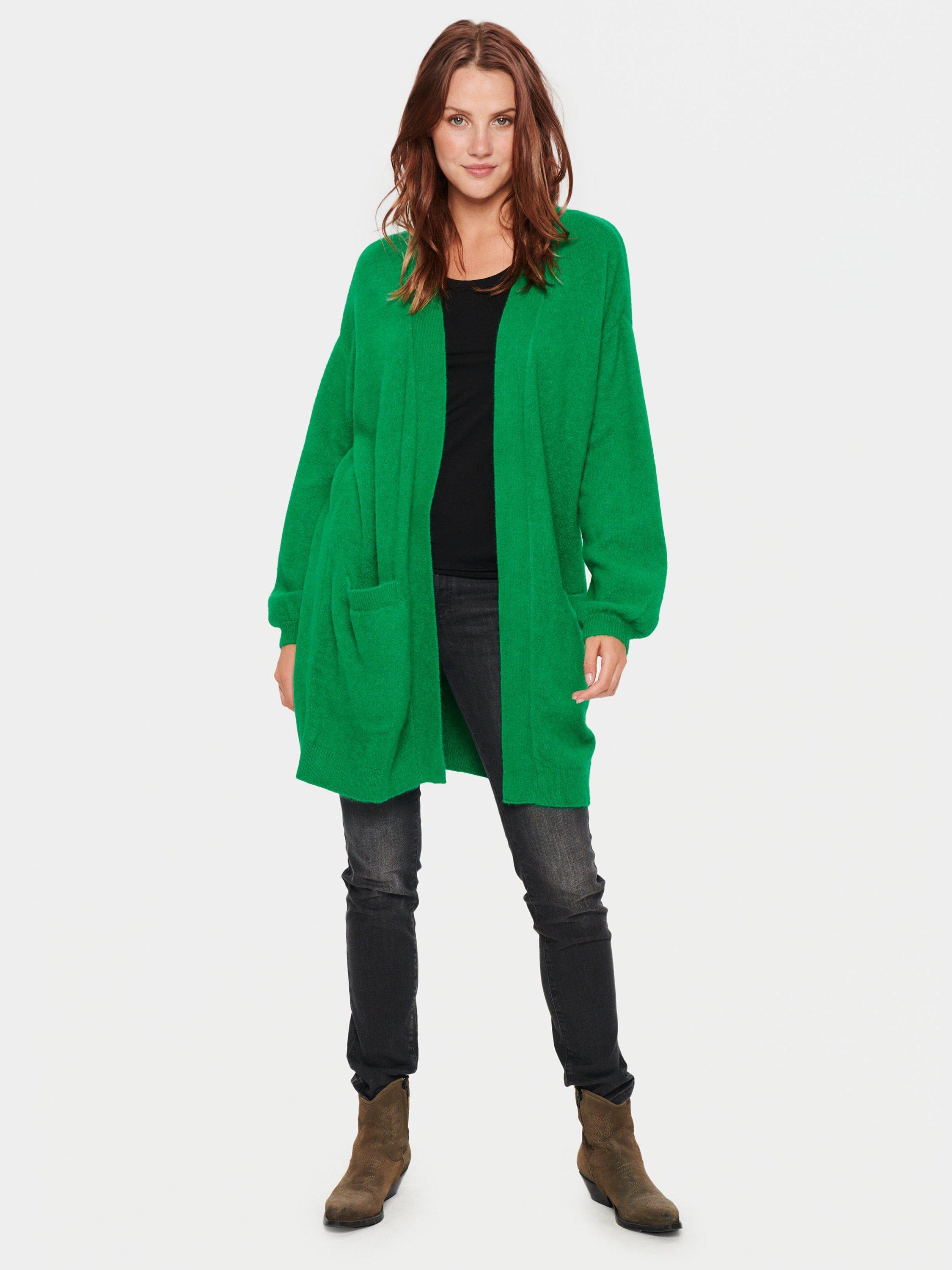 Saint Tropez Trixie Longline Cardigan, Verdant Green