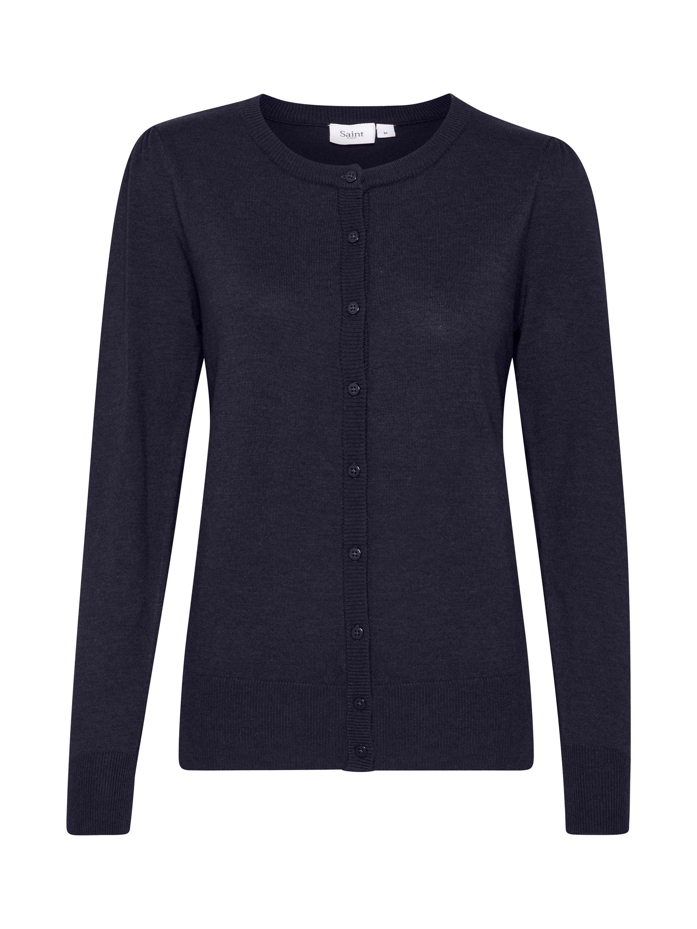 Saint Tropez Kila Regular Fit Round Neck Cardigan, Night Sky