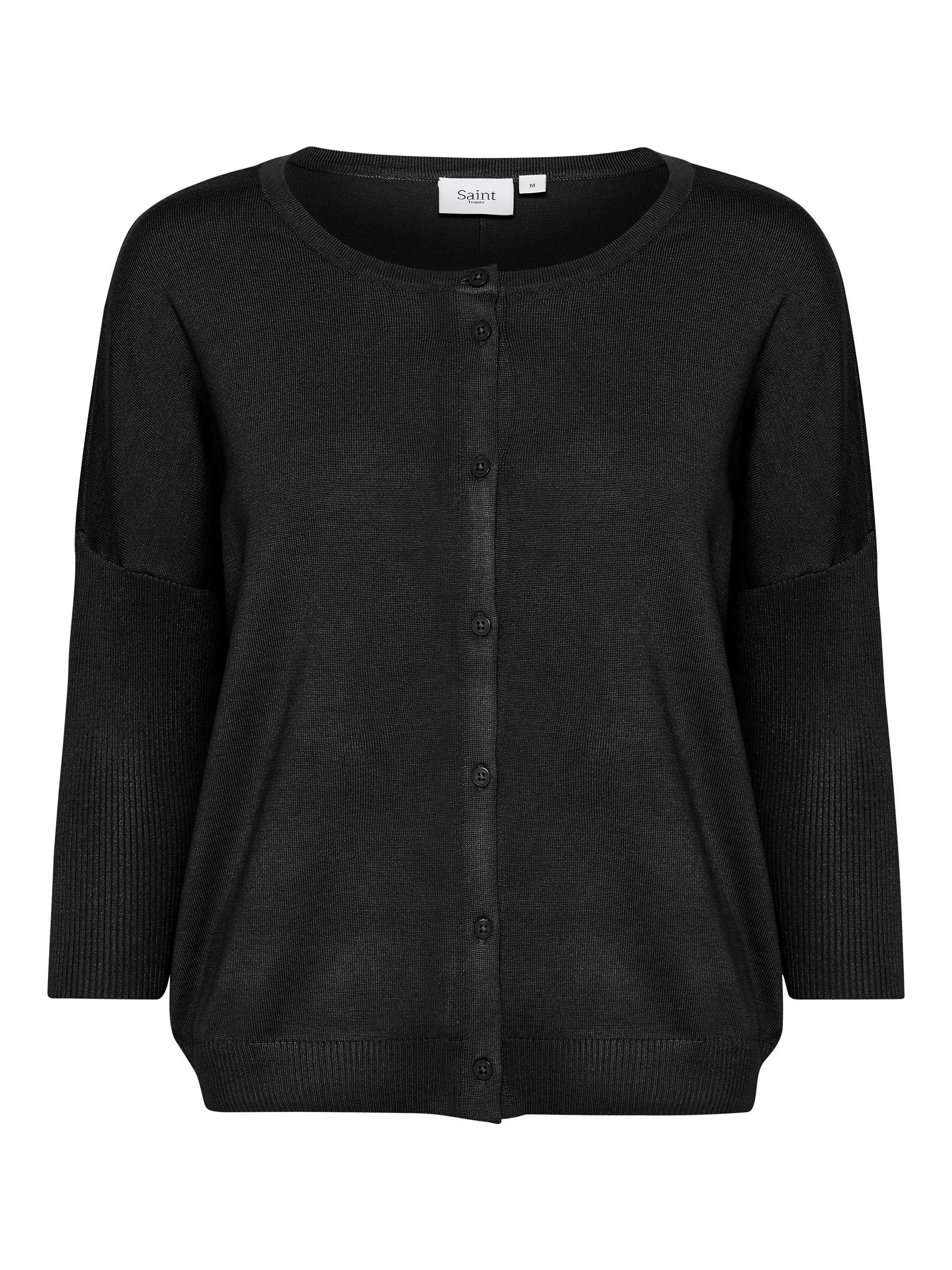 Saint Tropez Mila 3/4 Sleeve Cardigan, Black, M