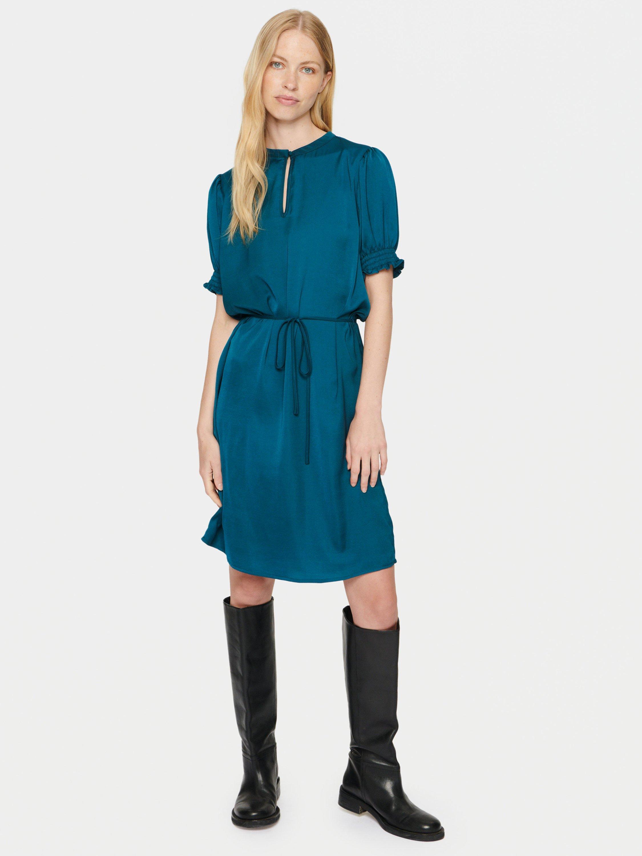 Saint Tropez Nunni Shirred Cuff Dress, Reflecting Pond
