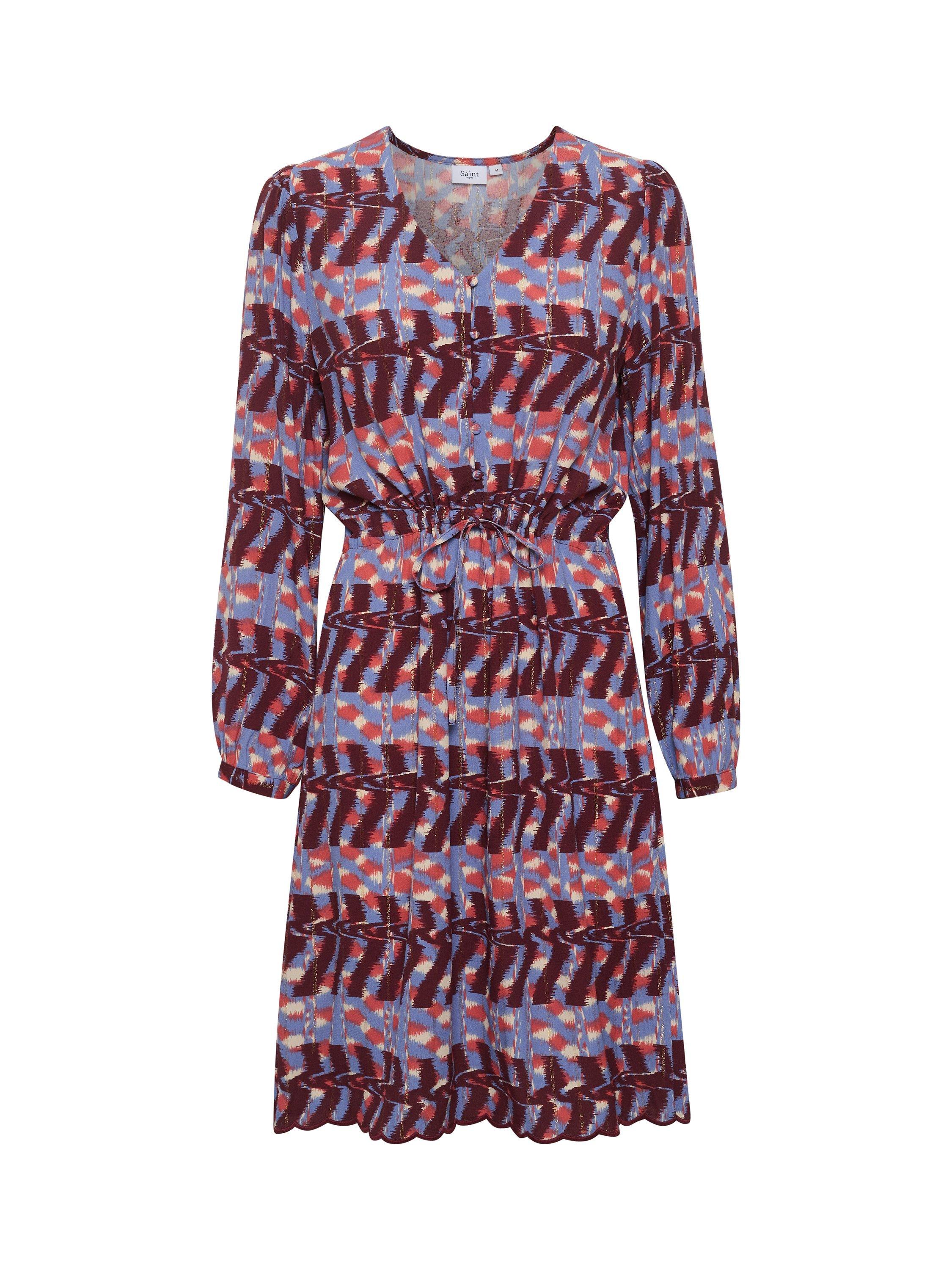 Saint Tropez Alexa Ecovero Knee Length Dress, Multi