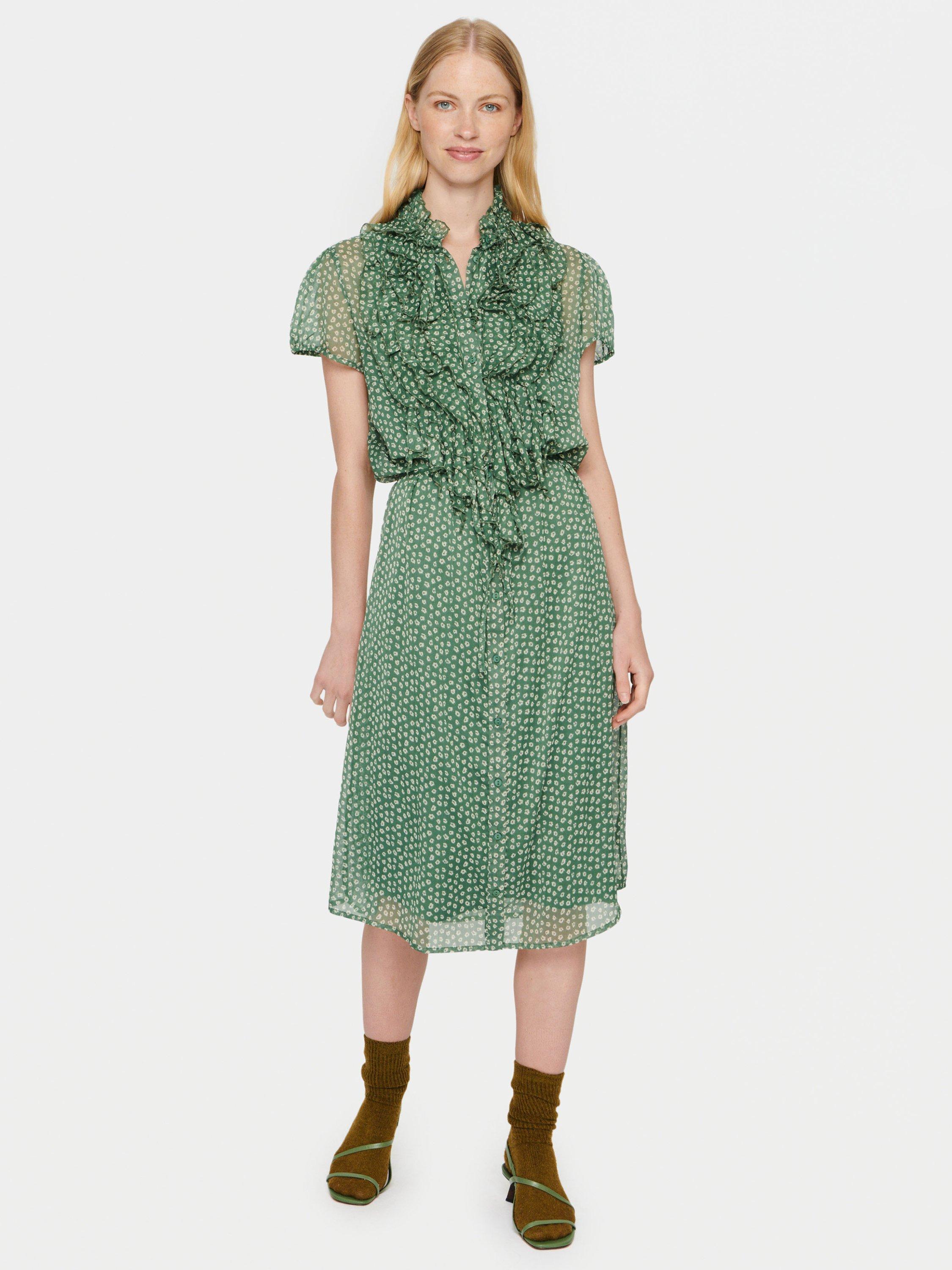 Saint Tropez Lilja Ditsy Floral Print Dress, Dark Forest