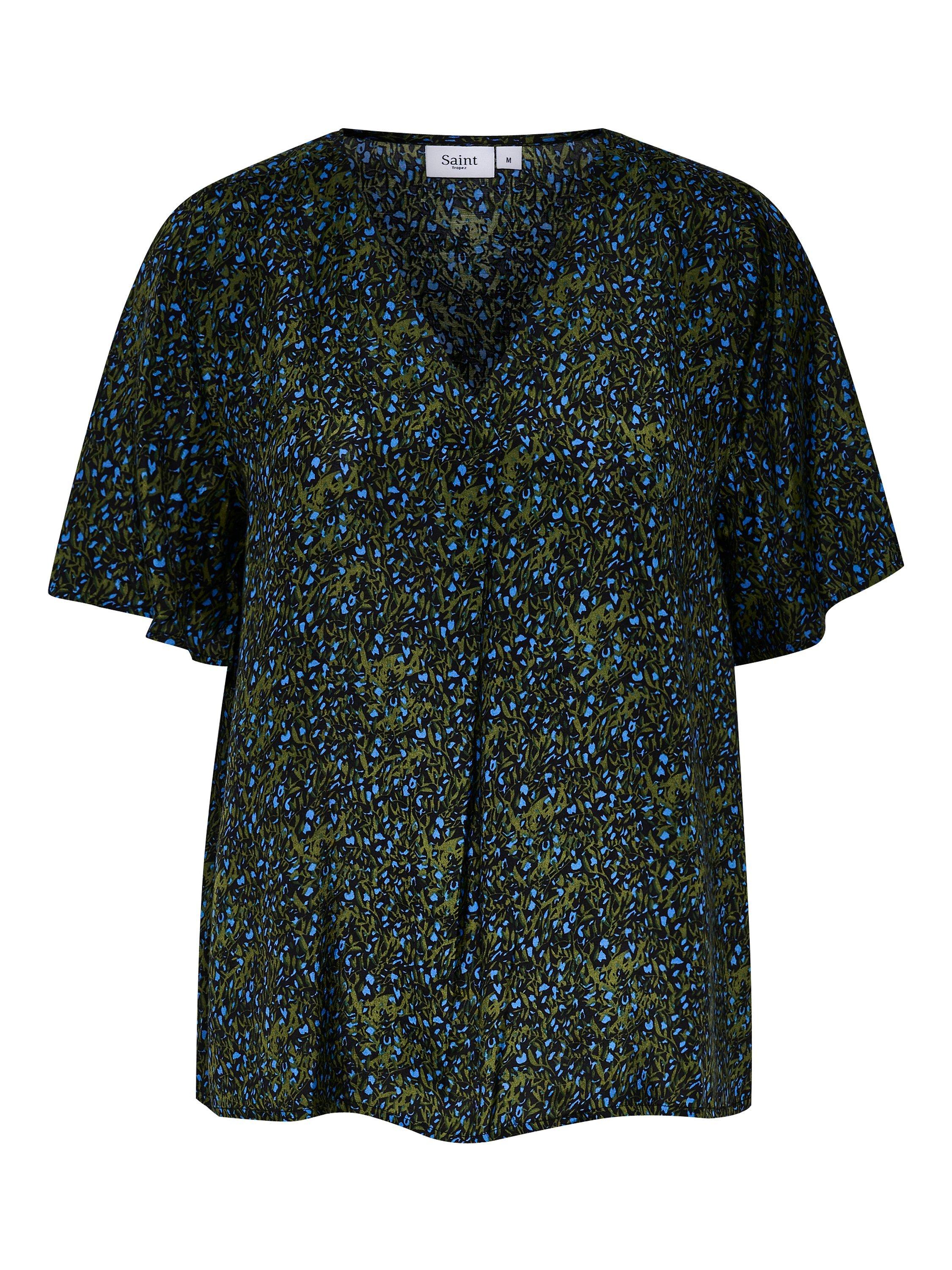Saint Tropez Tama Spindle Floral Top, Black/Multi