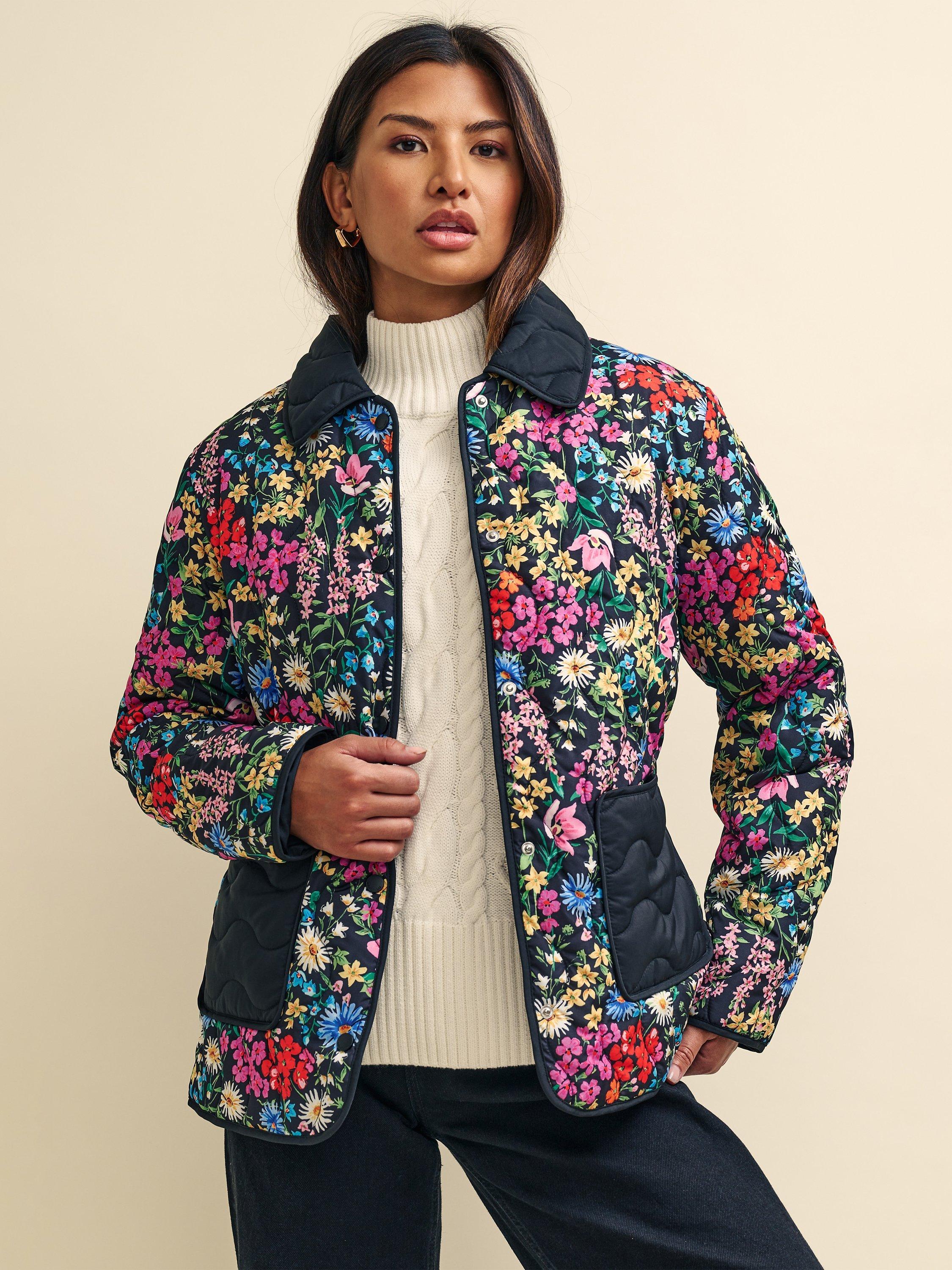 Nobody's Child Rena Quilted Jacket, Floral/Multi