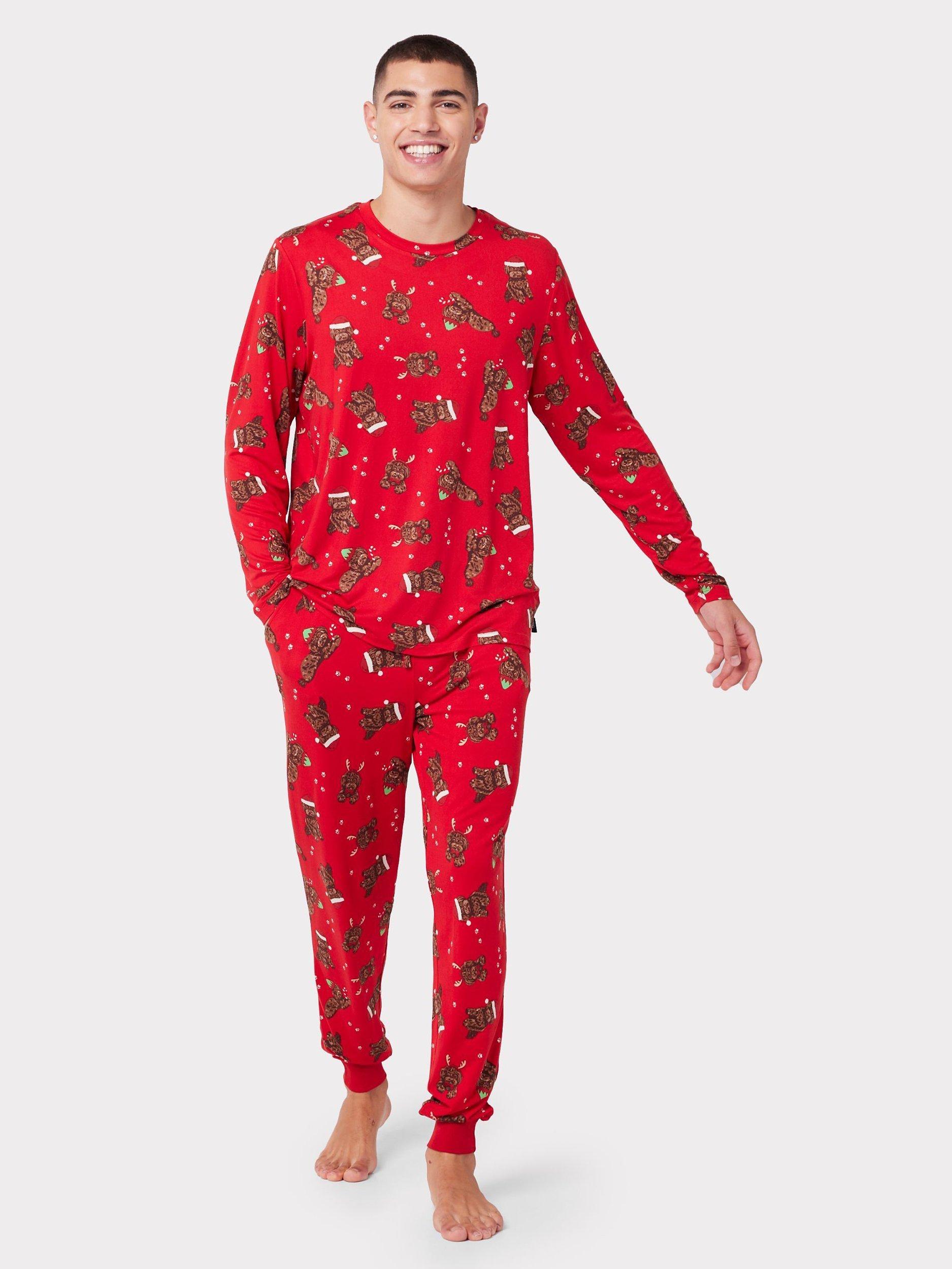 Chelsea Peers Christmas Cockapoo Print Pyjama, Red