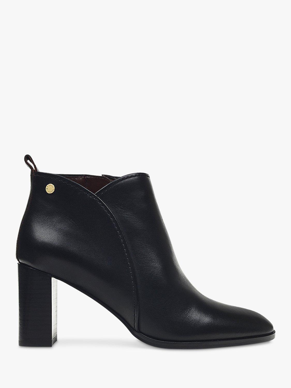 Radley Tulip Street Curve Leather Block Heel Boots, Black