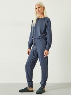 HUSH Joelle Jersey Pyjamas, Washed Blue, Washed Blue