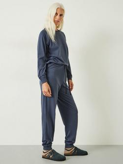 HUSH Joelle Jersey Pyjamas, Washed Blue - view 2, Washed Blue