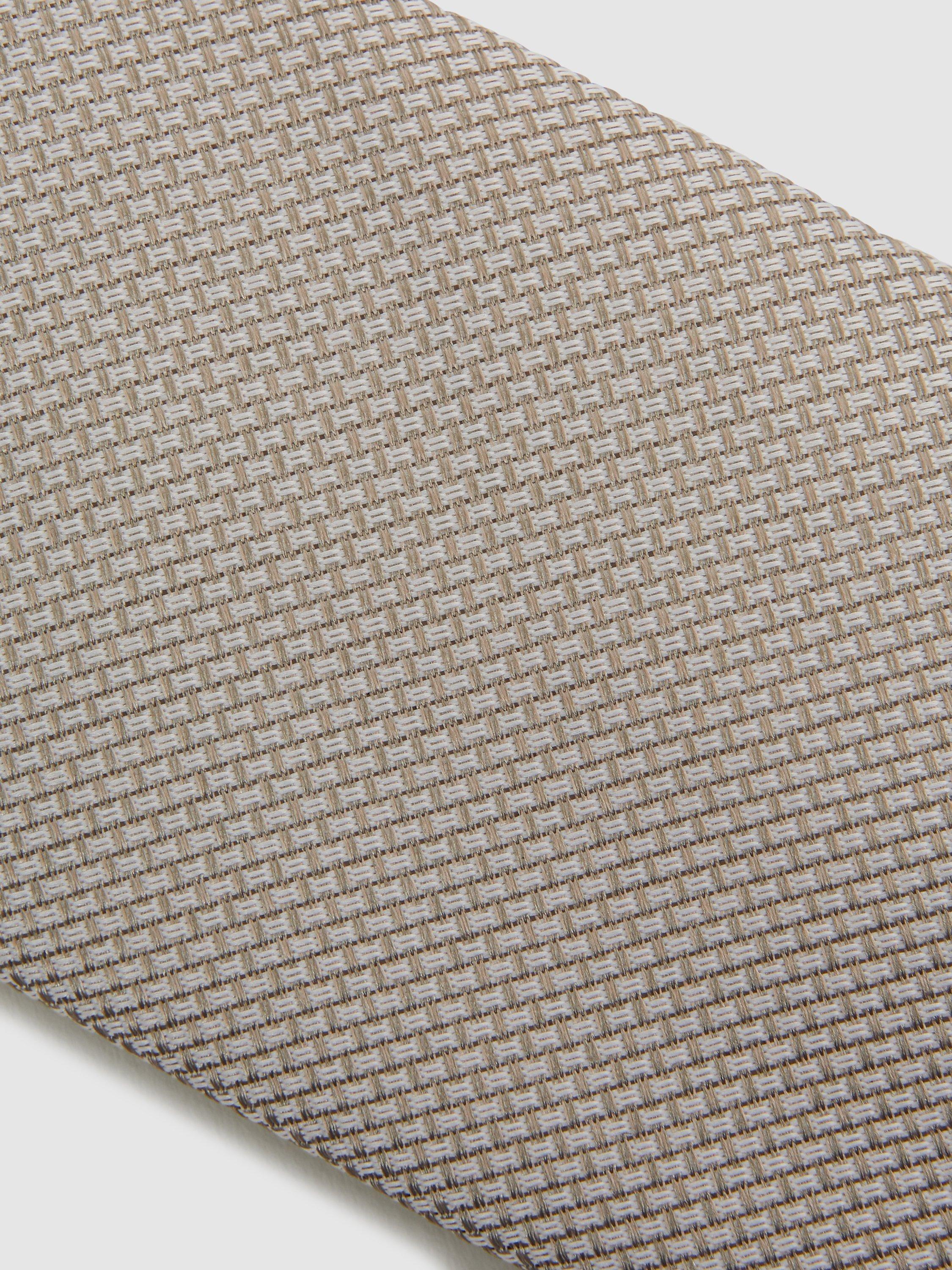 Product image 2 of 5, which shows Reiss Ceremony Textured Silk Blend Tie, Champagne