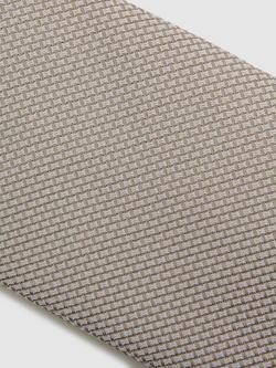 Reiss Ceremony Textured Silk Blend Tie - view 2, Champagne