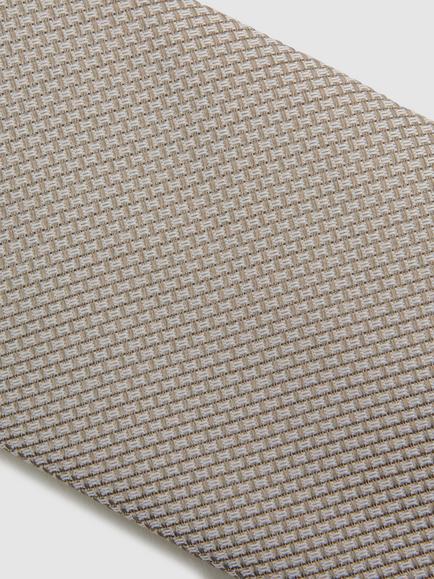 Reiss Ceremony Silk Blend Textured Tie - view 2, Champagne