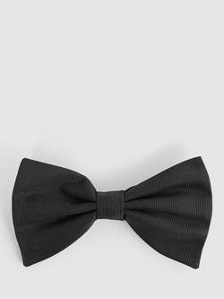 Reiss Boyle Silk Ready Tied Bow Tie, Black