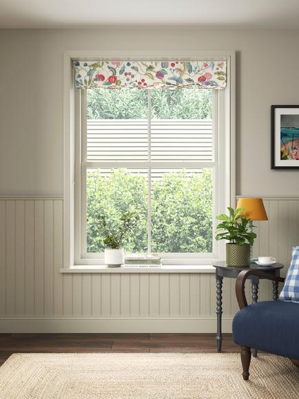 John Lewis Fruit Tree Blackout Roman Blind - view 2, Multi
