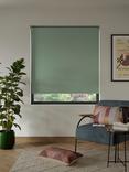 John Lewis Plain Recycled Blackout Roller Blind, Nettle