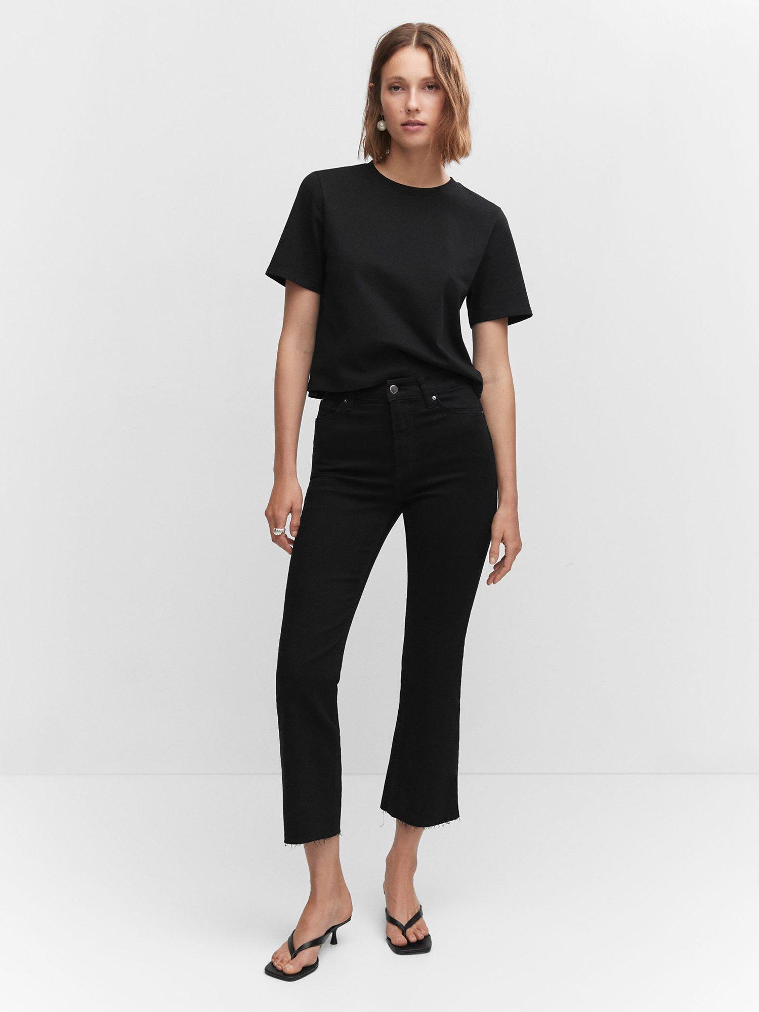 Product image 2 of 8, which shows Mango Sienne Cropped Flared Jeans, Open Grey, 24