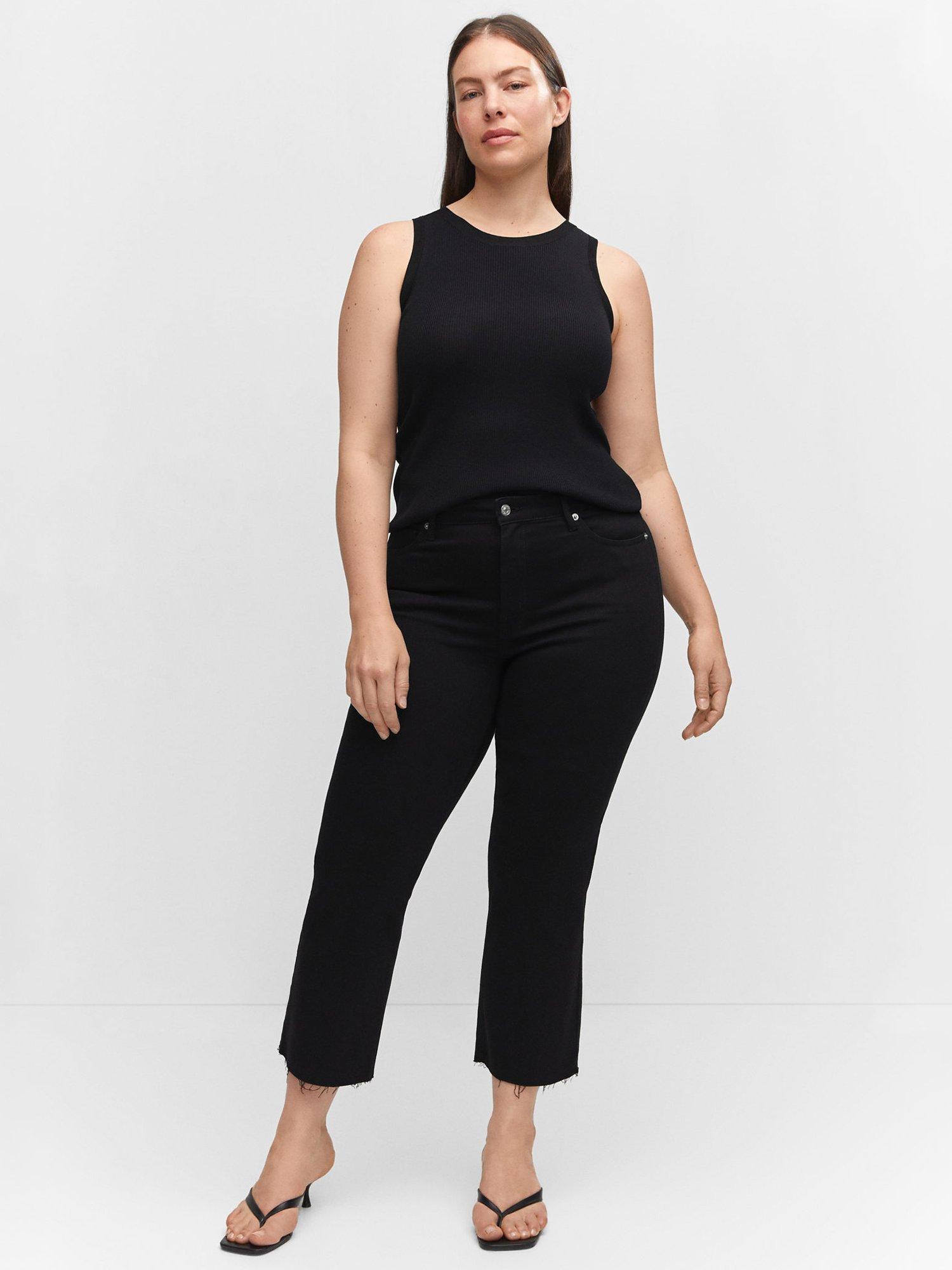 Product image 7 of 8, which shows Mango Sienne Cropped Flared Jeans, Open Grey, 24