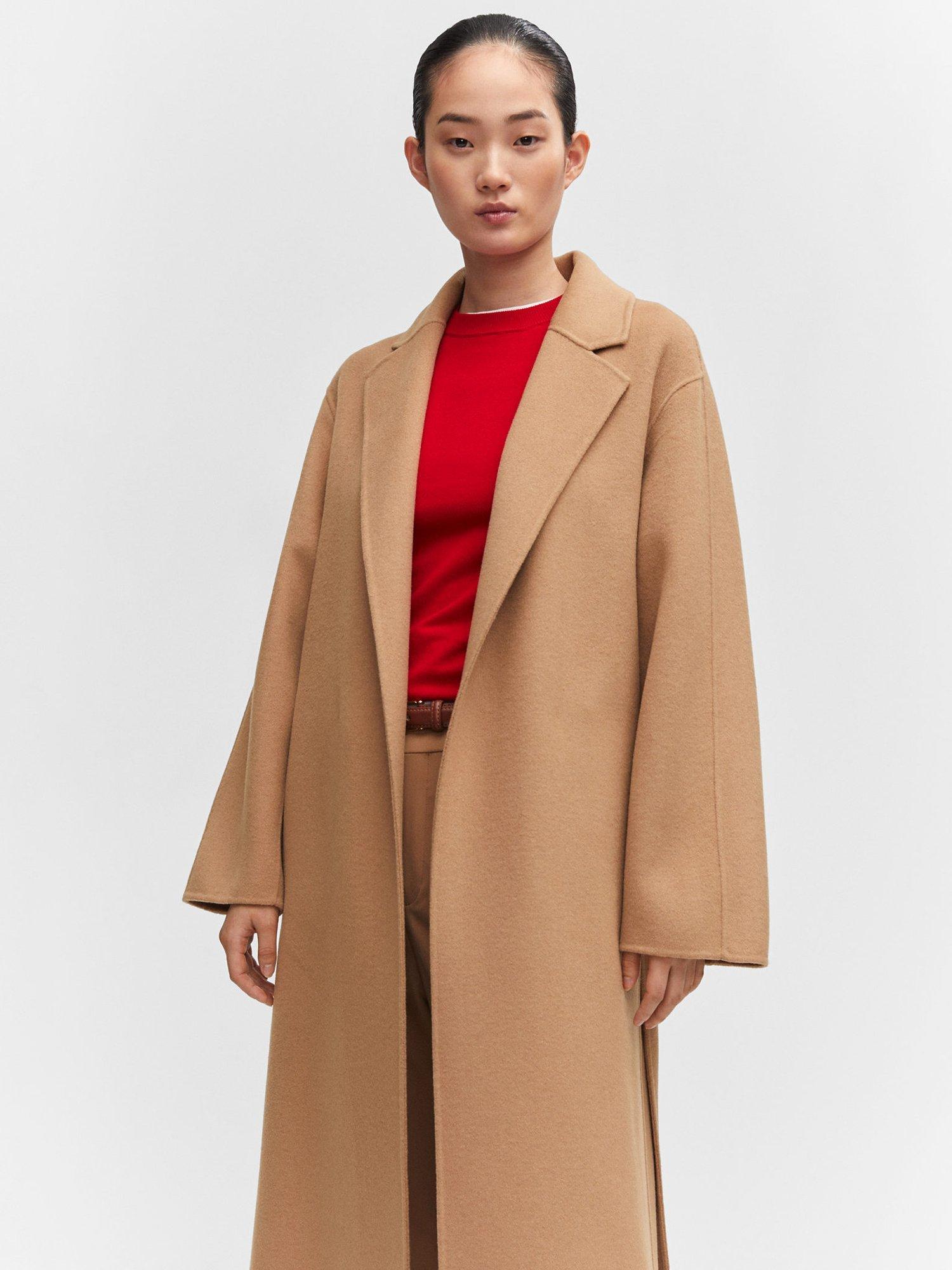 Mango Batin Wool Blend Coat Medium Brown