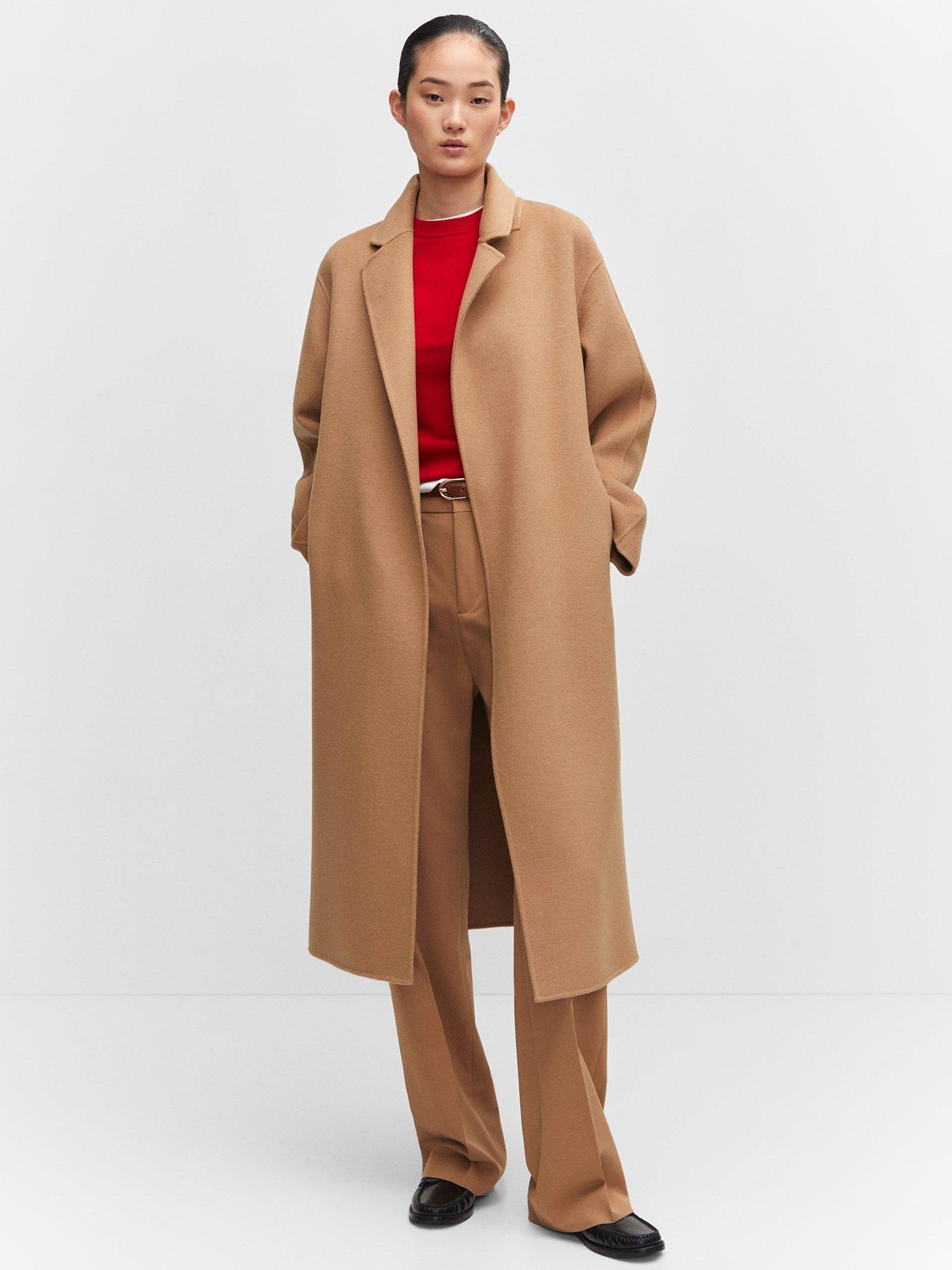Mango Batin Wool Blend Coat Medium Brown
