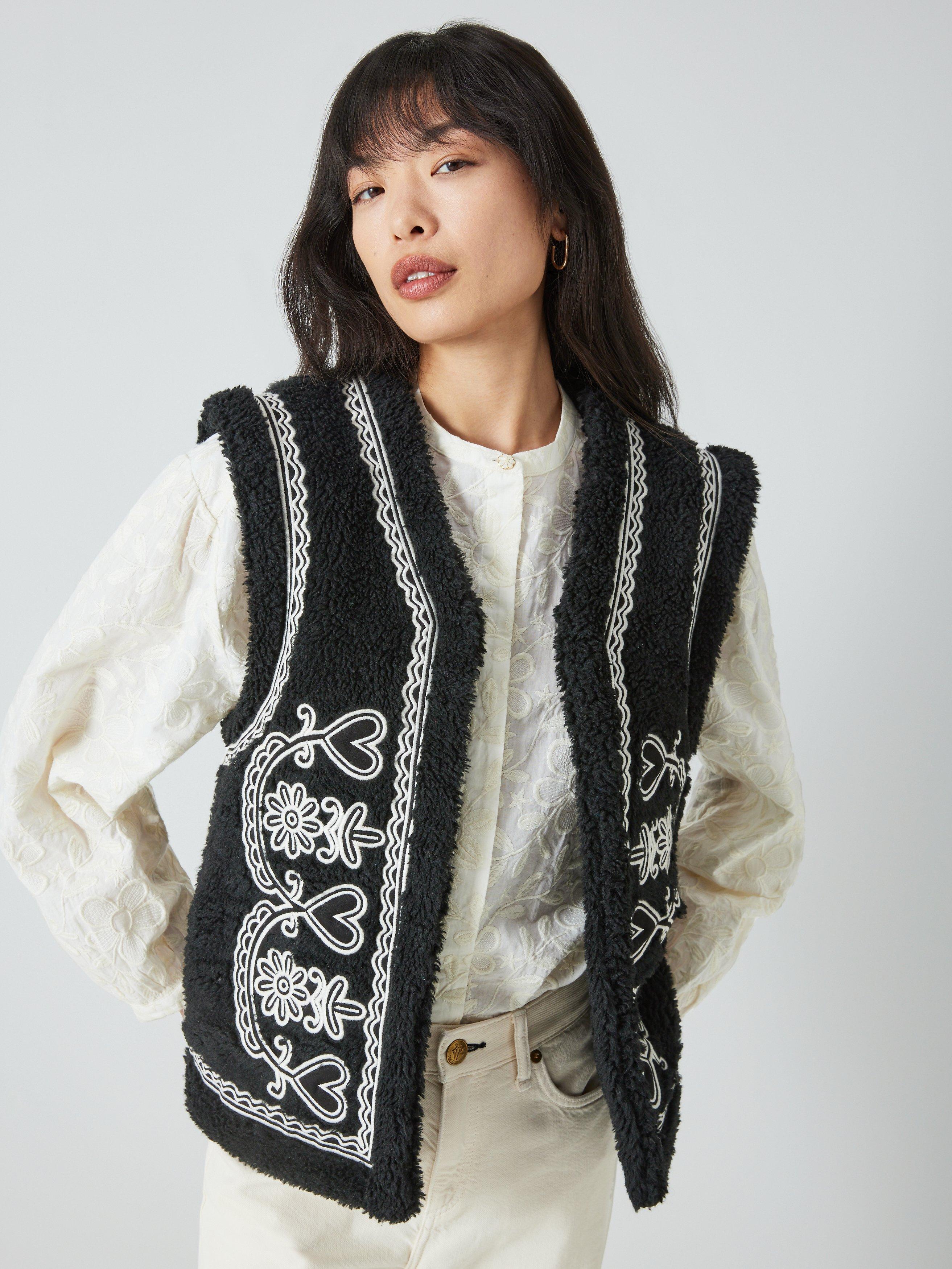 Fabienne Chapot Tobi Embroidered Gilet, Black