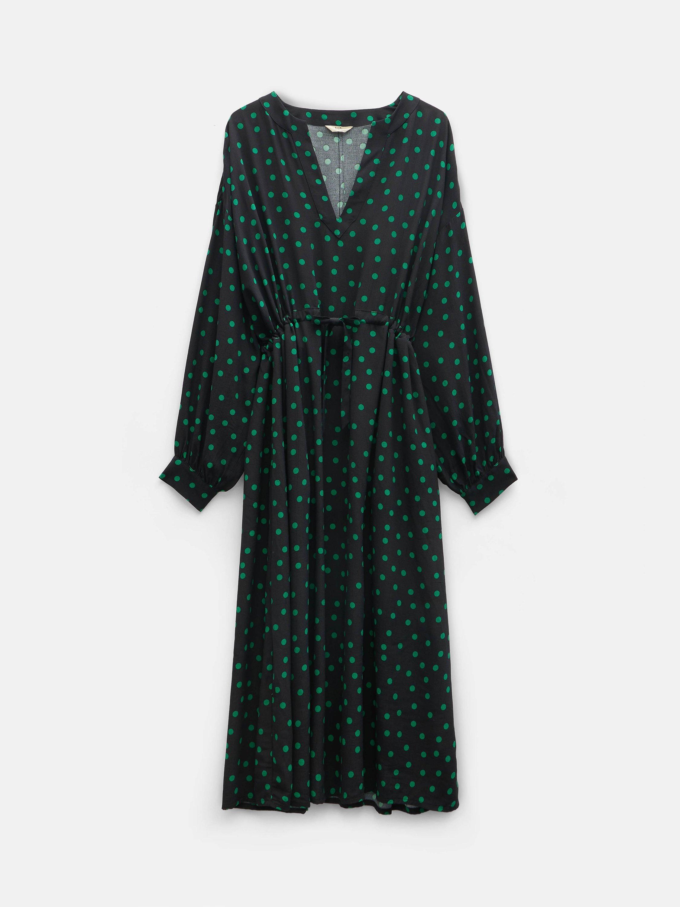 HUSH Aimee Polka Dot Maxi Dress Black Green