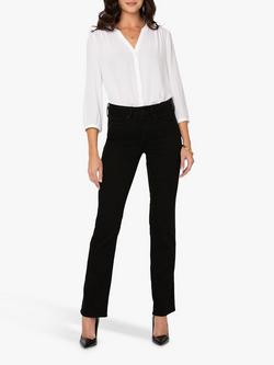 NYDJ Marilyn Petite Straight Leg Jeans, Black