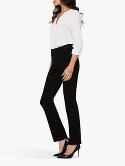 NYDJ Marilyn Petite Straight Leg Jeans - view 2, Black