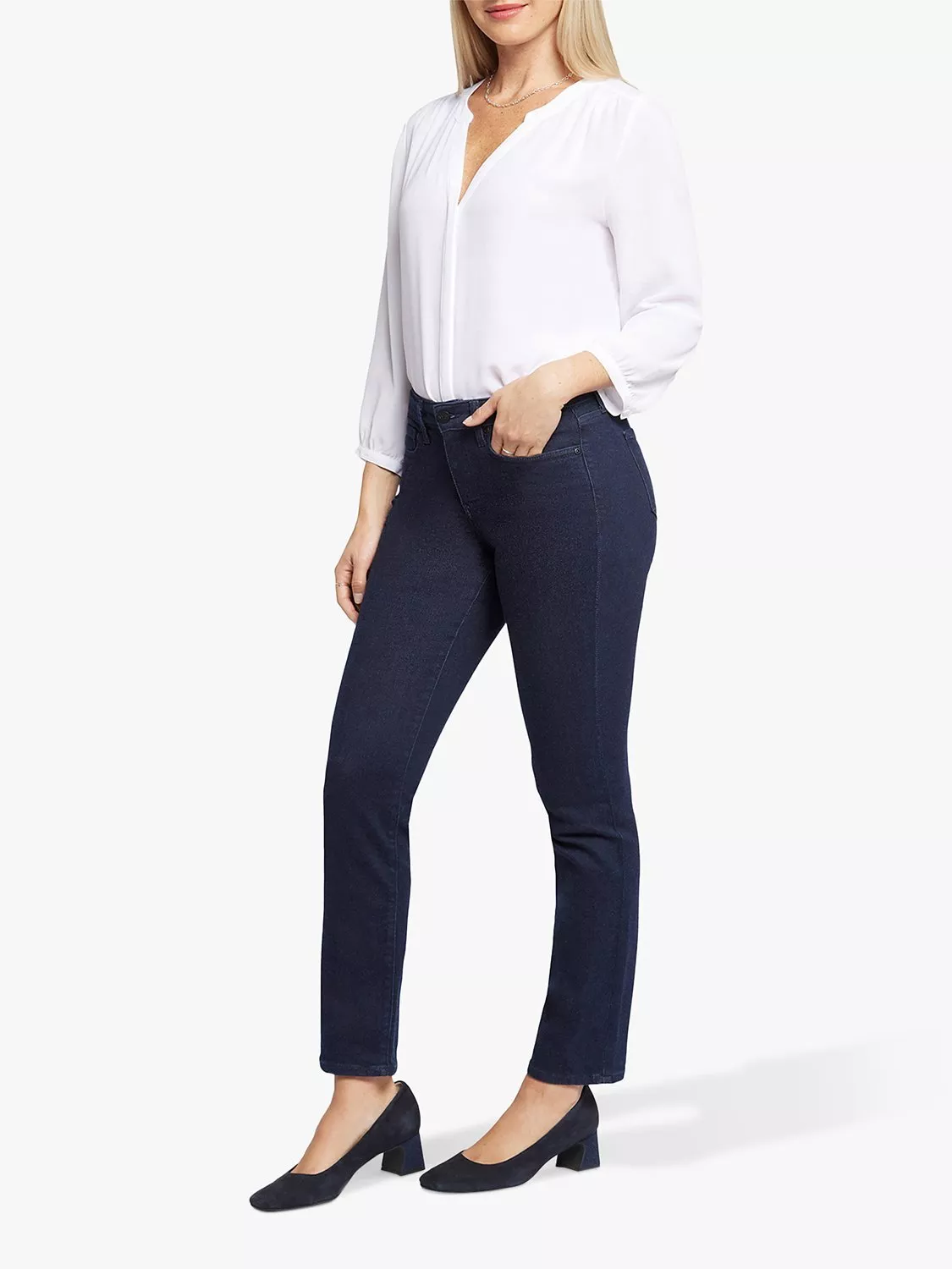 NYDJ Jeans Skinny Fit Donna Neri Stampa Animalier (IT 40, EU 36, W28